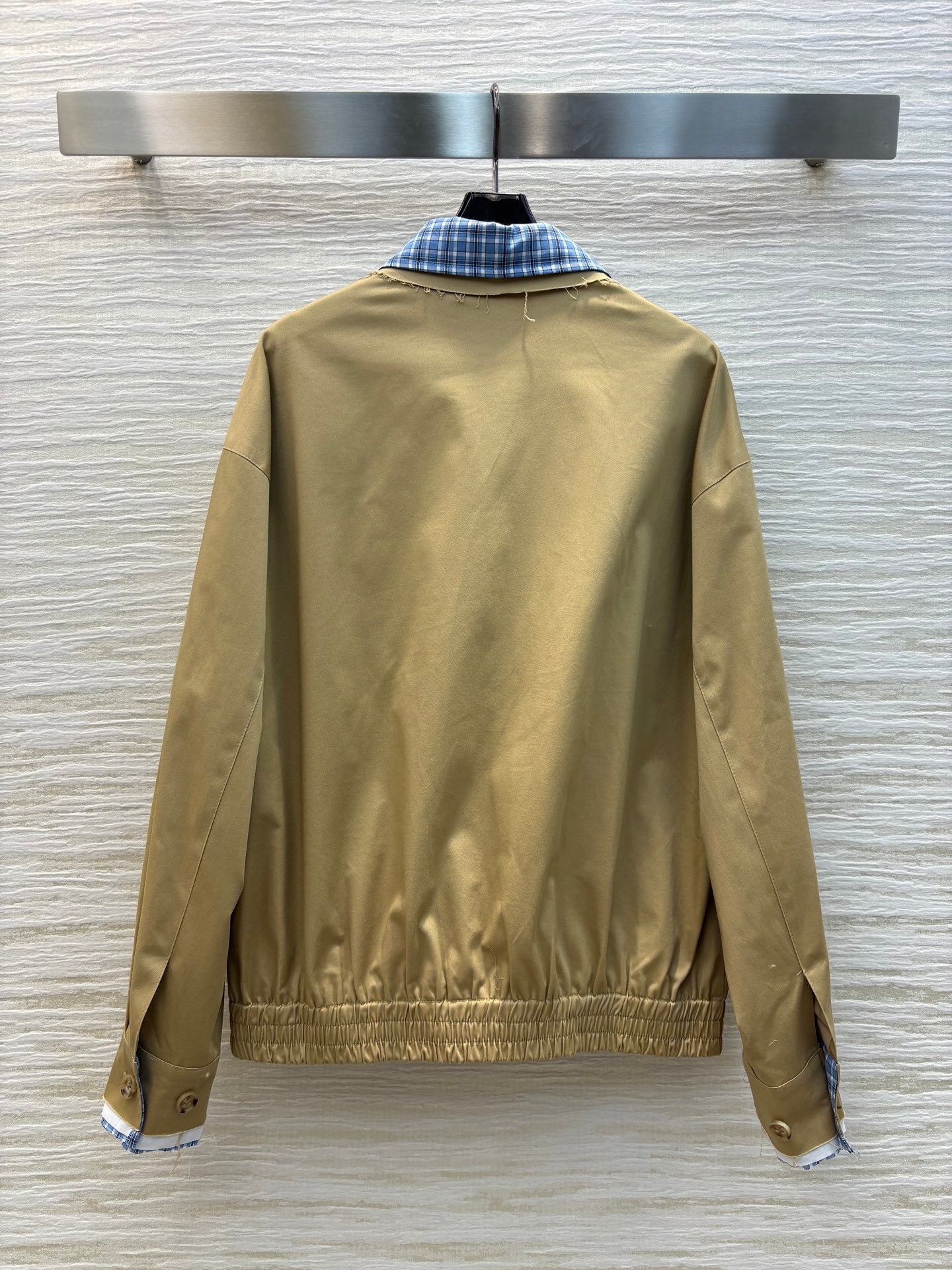 MIU* 25 contrast check jacket