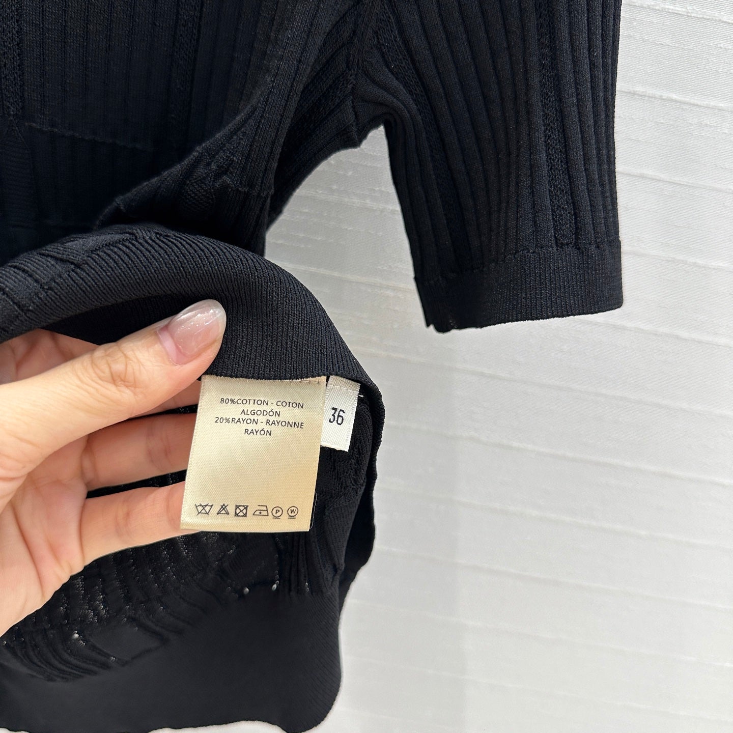 Hermè*25SS embossed jacquard knitted top