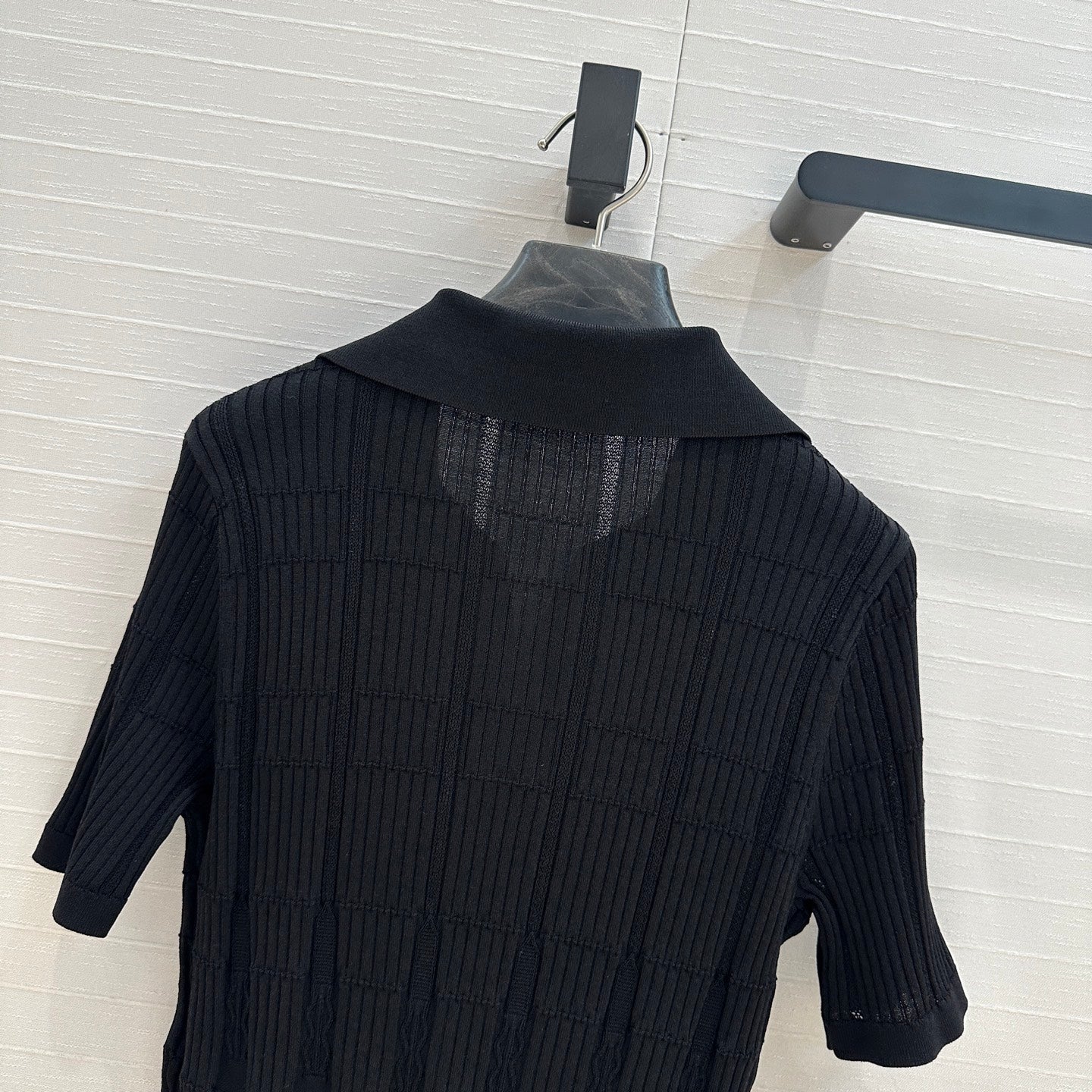 Hermè*25SS embossed jacquard knitted top