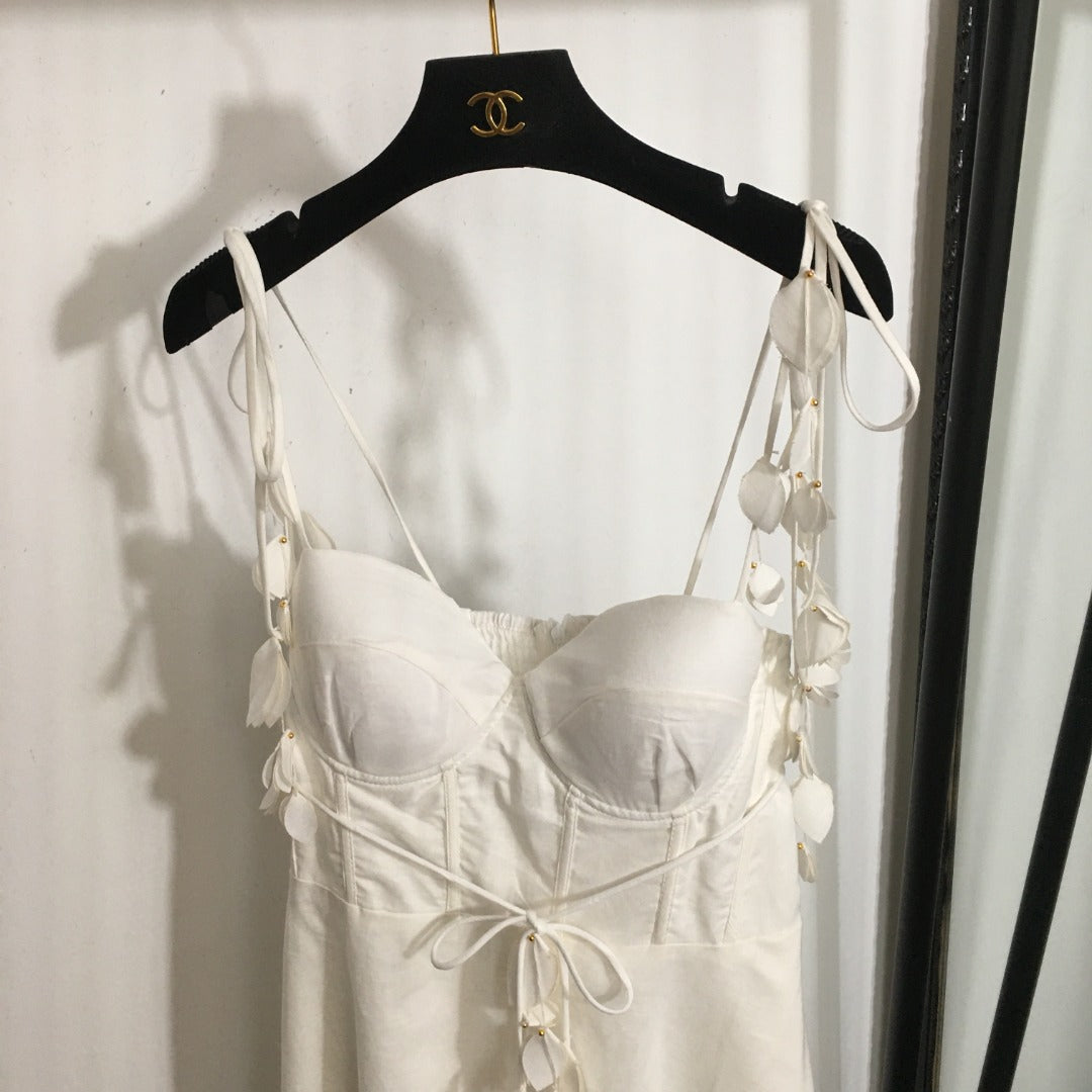 ZIM* Petal Tie Bandeau Slip Dress