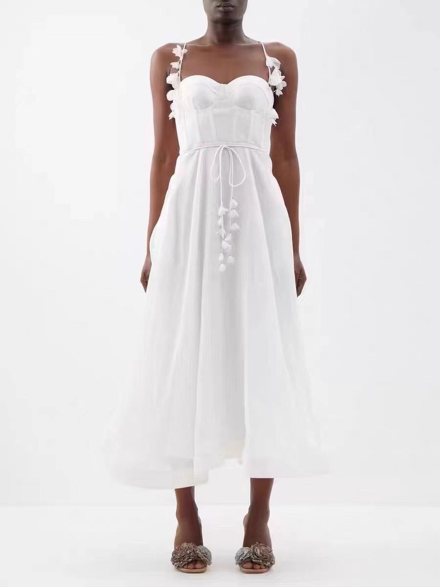 ZIM* Petal Tie Bandeau Slip Dress