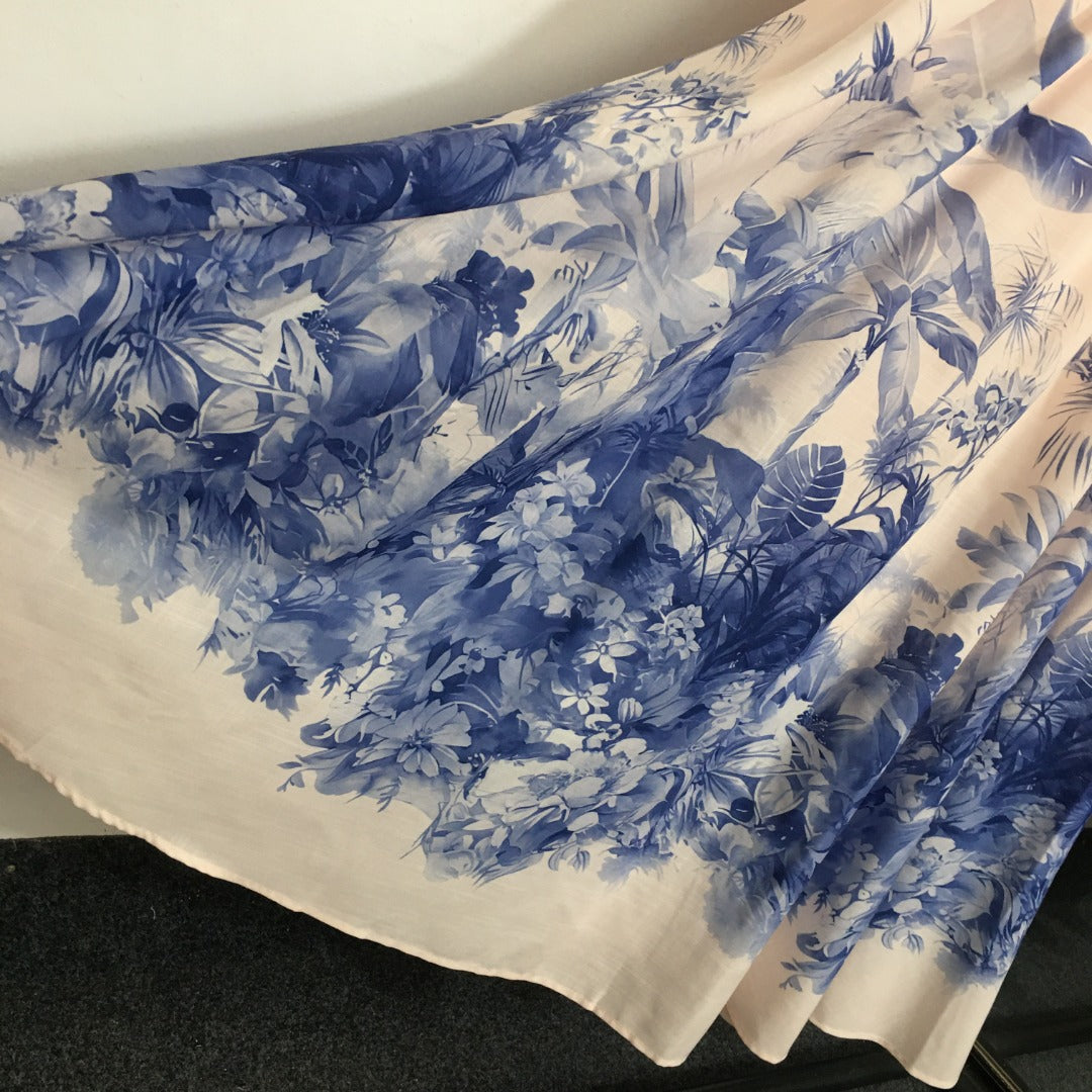 ZIM* Blue Flower Print Dress