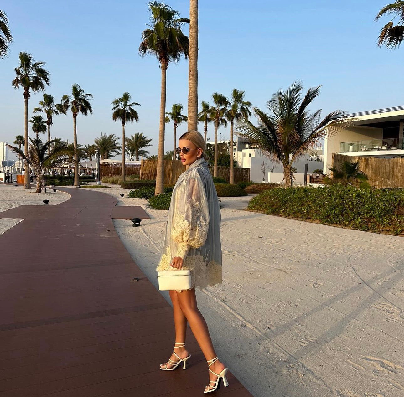 ZIM* New Heavy Lace Splicing Dress