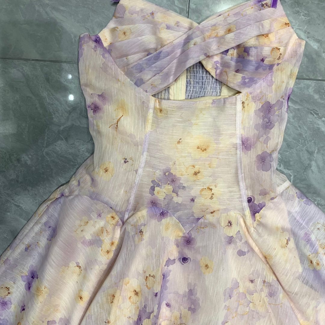 ZIM*Sling Cross V-neck Dress