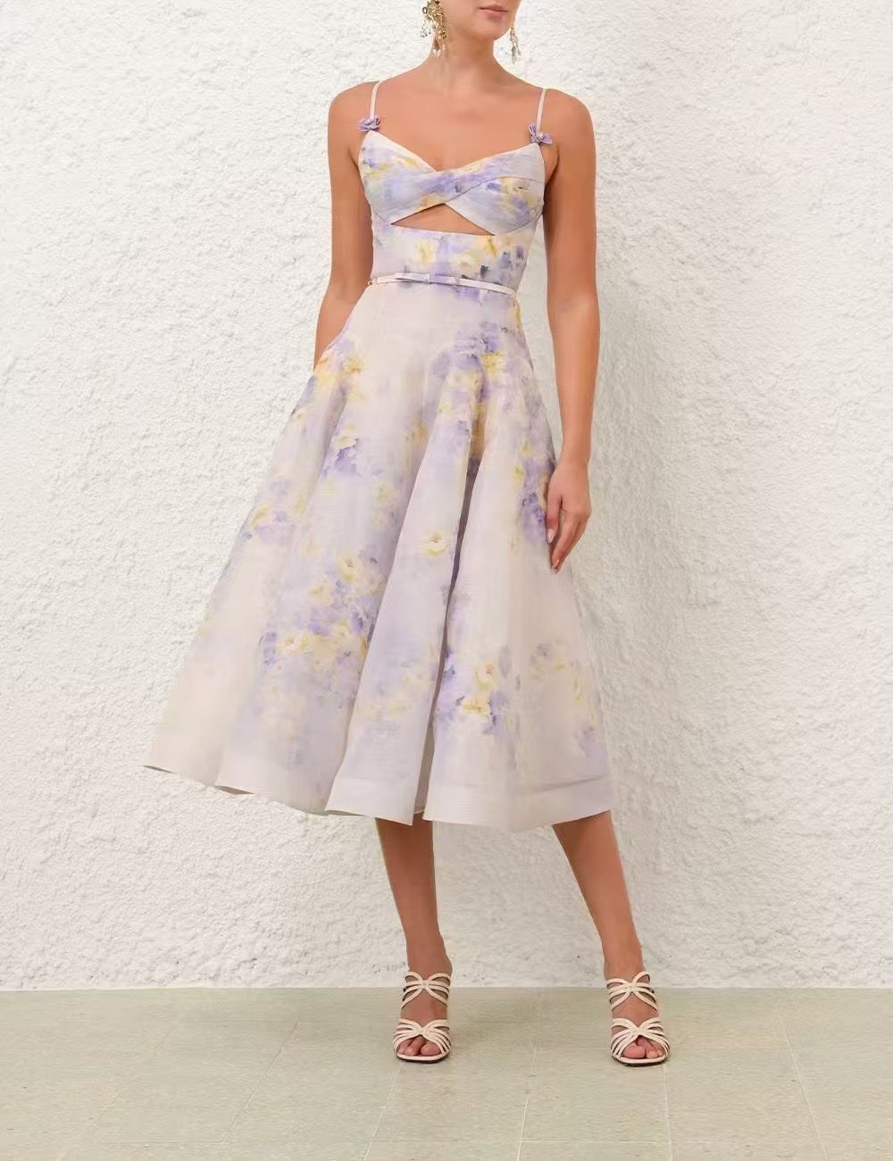 ZIM*Sling Cross V-neck Dress