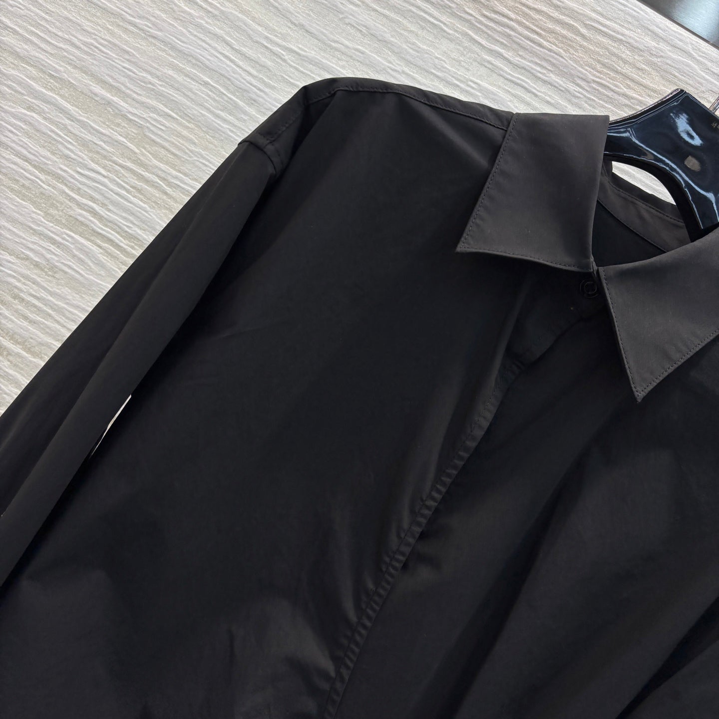 LOEW* 25SS Pleated Tie Shirt Dress