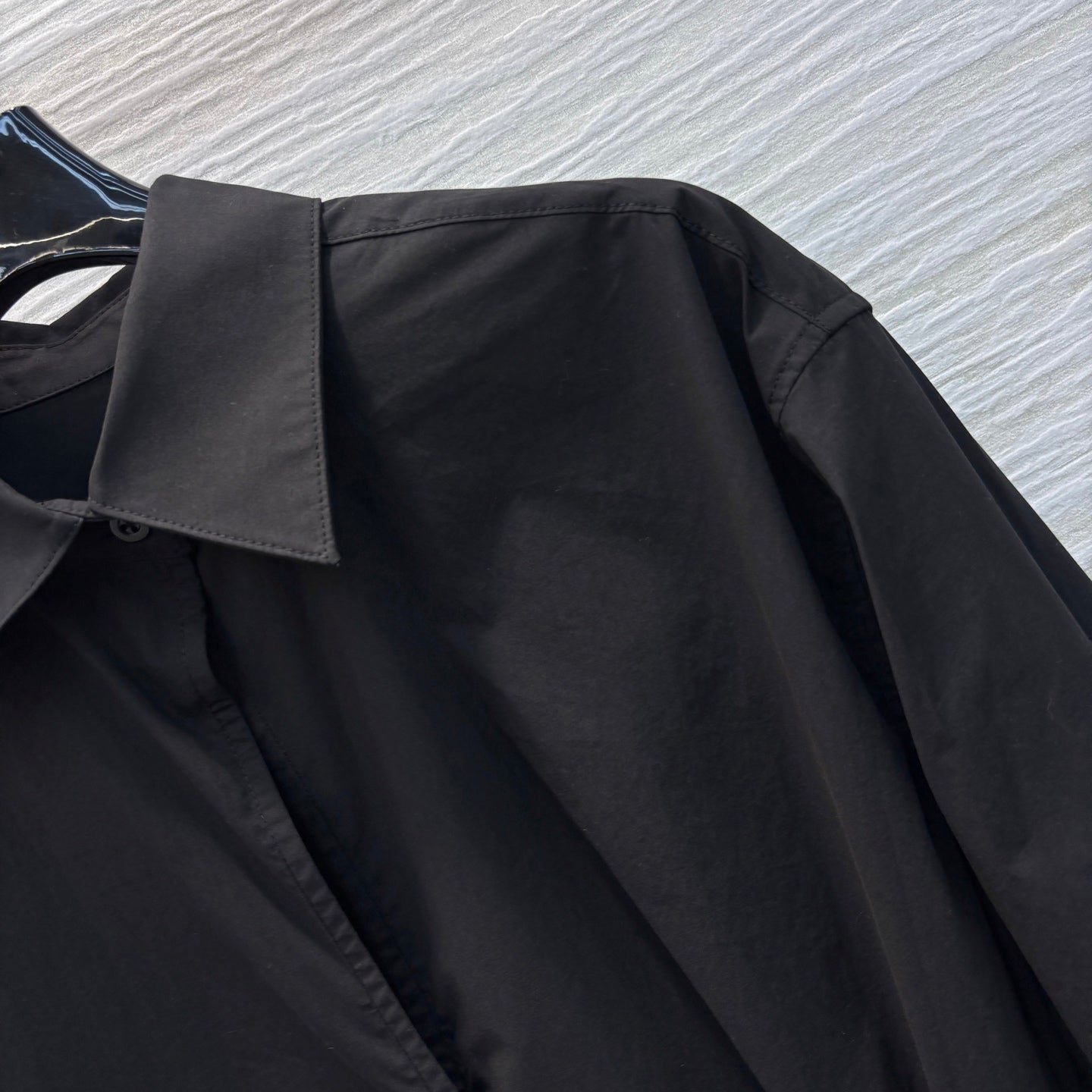 LOEW* 25SS Pleated Tie Shirt Dress