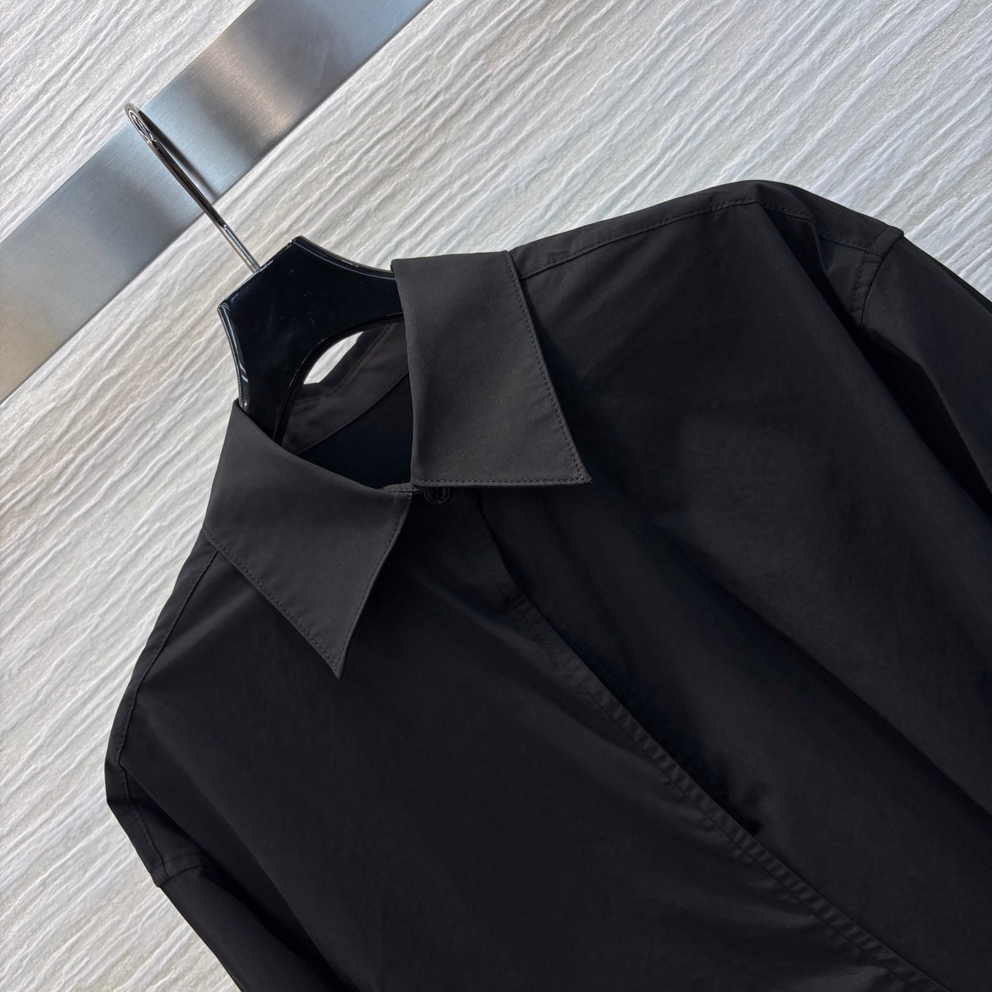 LOEW* 25SS Pleated Tie Shirt Dress