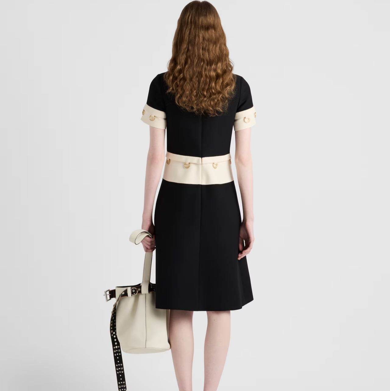 PRA* 25SS patchwork short-sleeved dress