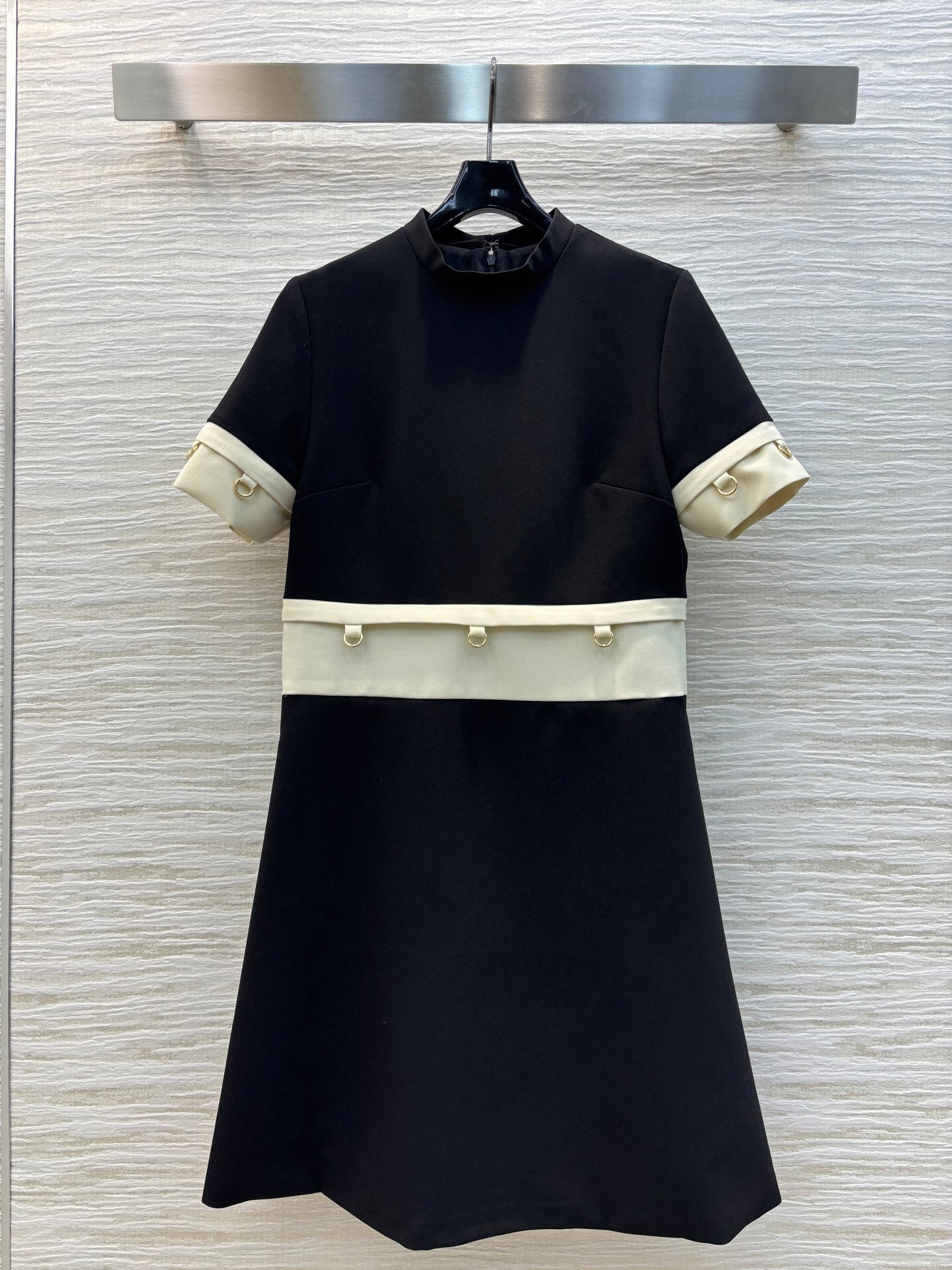 PRA* 25SS patchwork short-sleeved dress