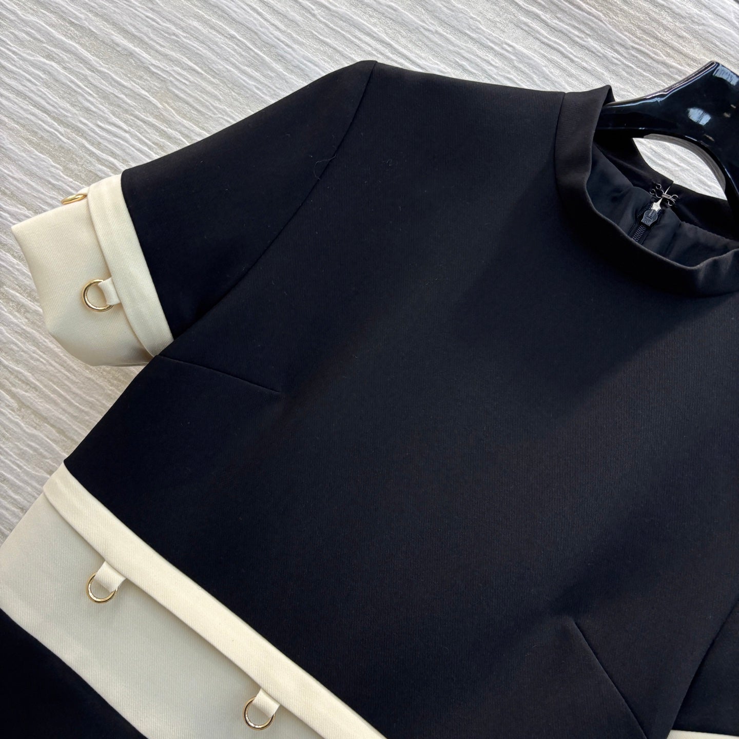 PRA* 25SS patchwork short-sleeved dress