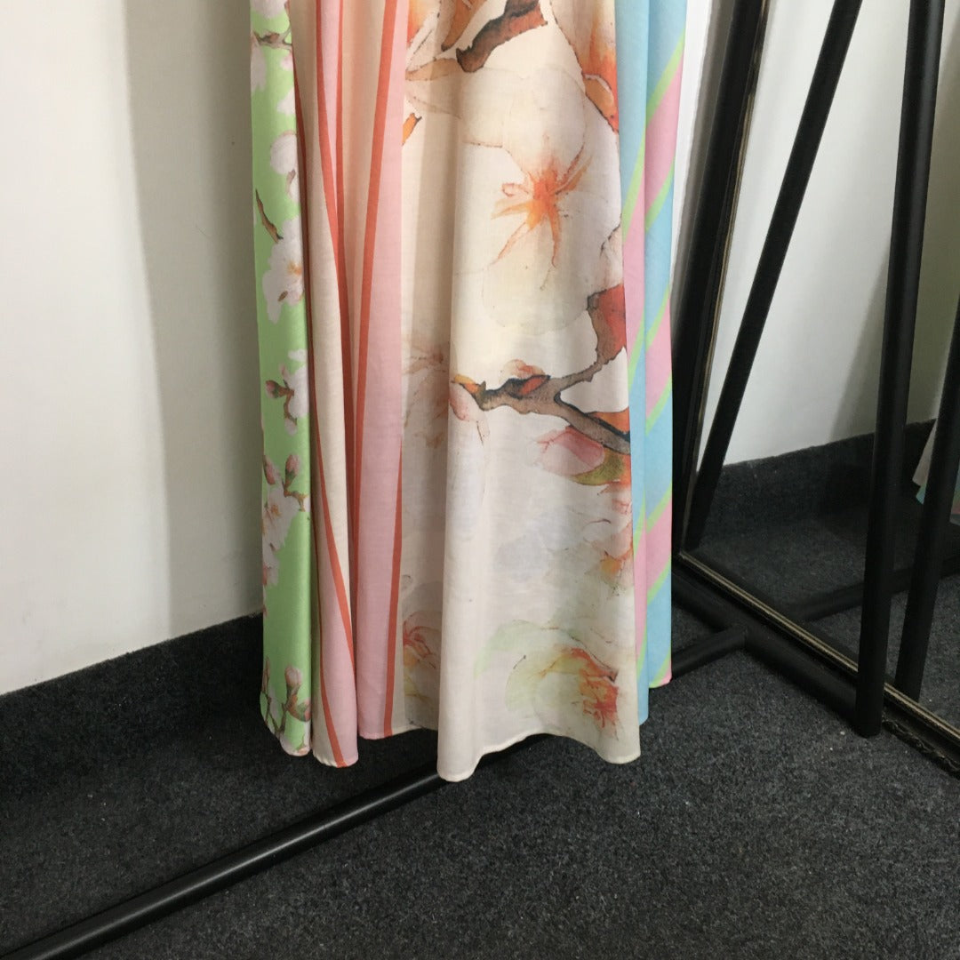 ZIM* Colorblock Striped Slip Dress