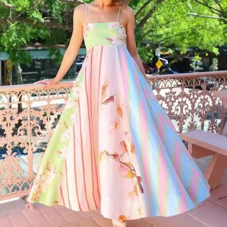 ZIM* Colorblock Striped Slip Dress