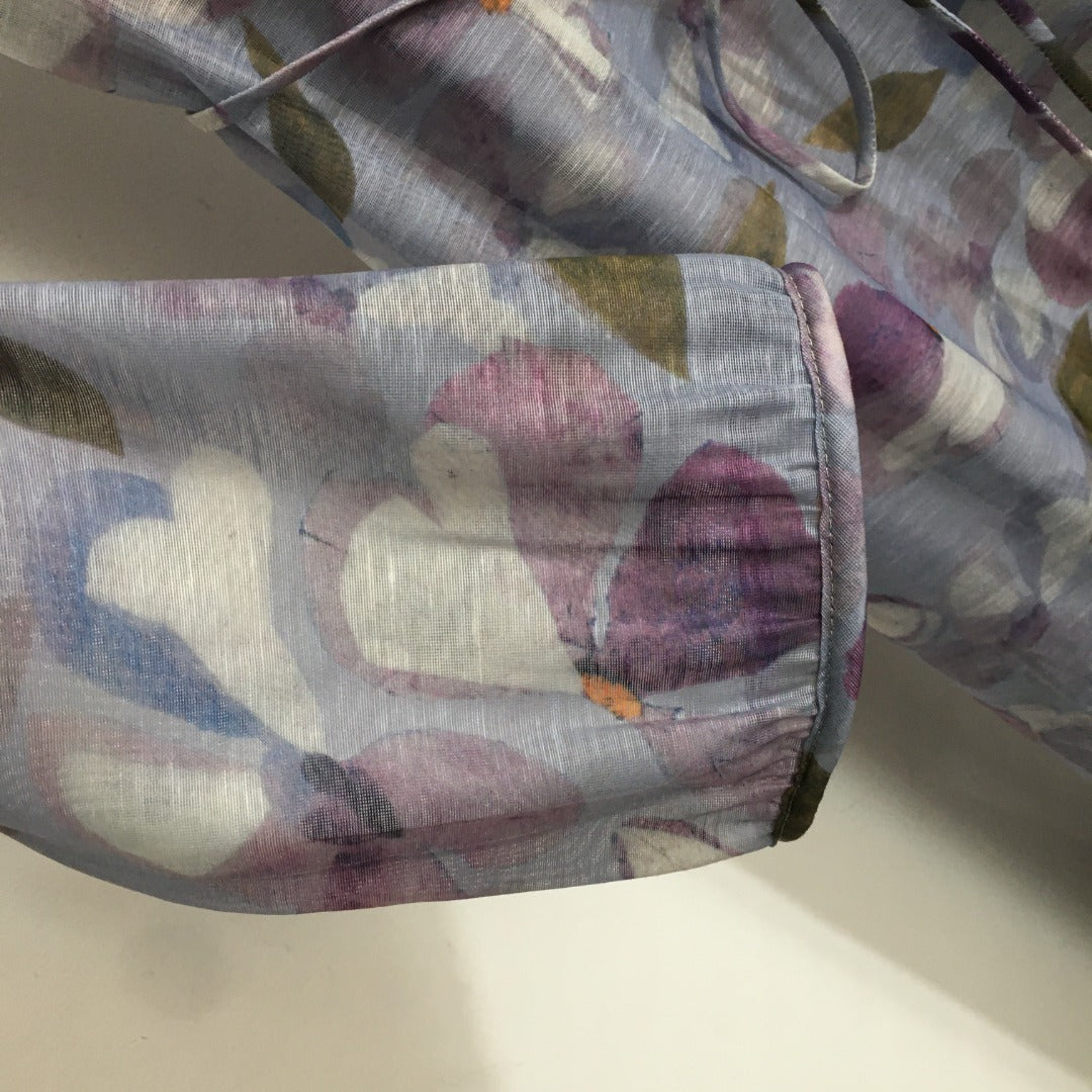 ZIM* Floral Tie Waist Long Sleeve Dress