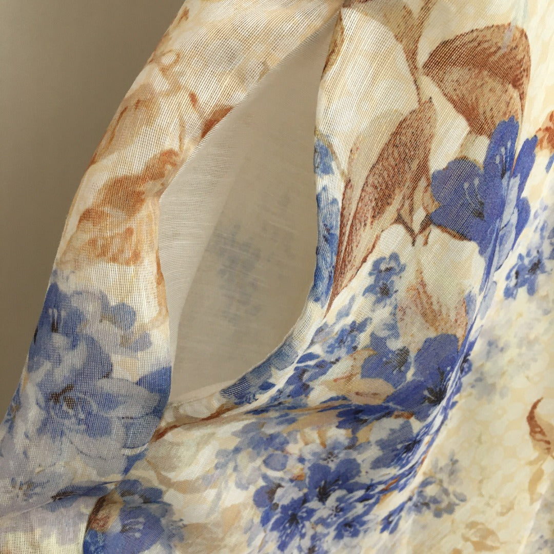 ZIM* Floral V-neck waist dress