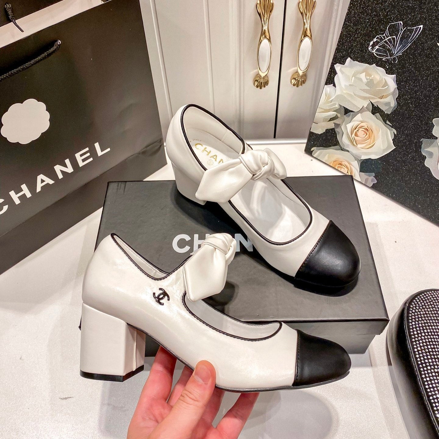 CHA* 25 new block heel shoes