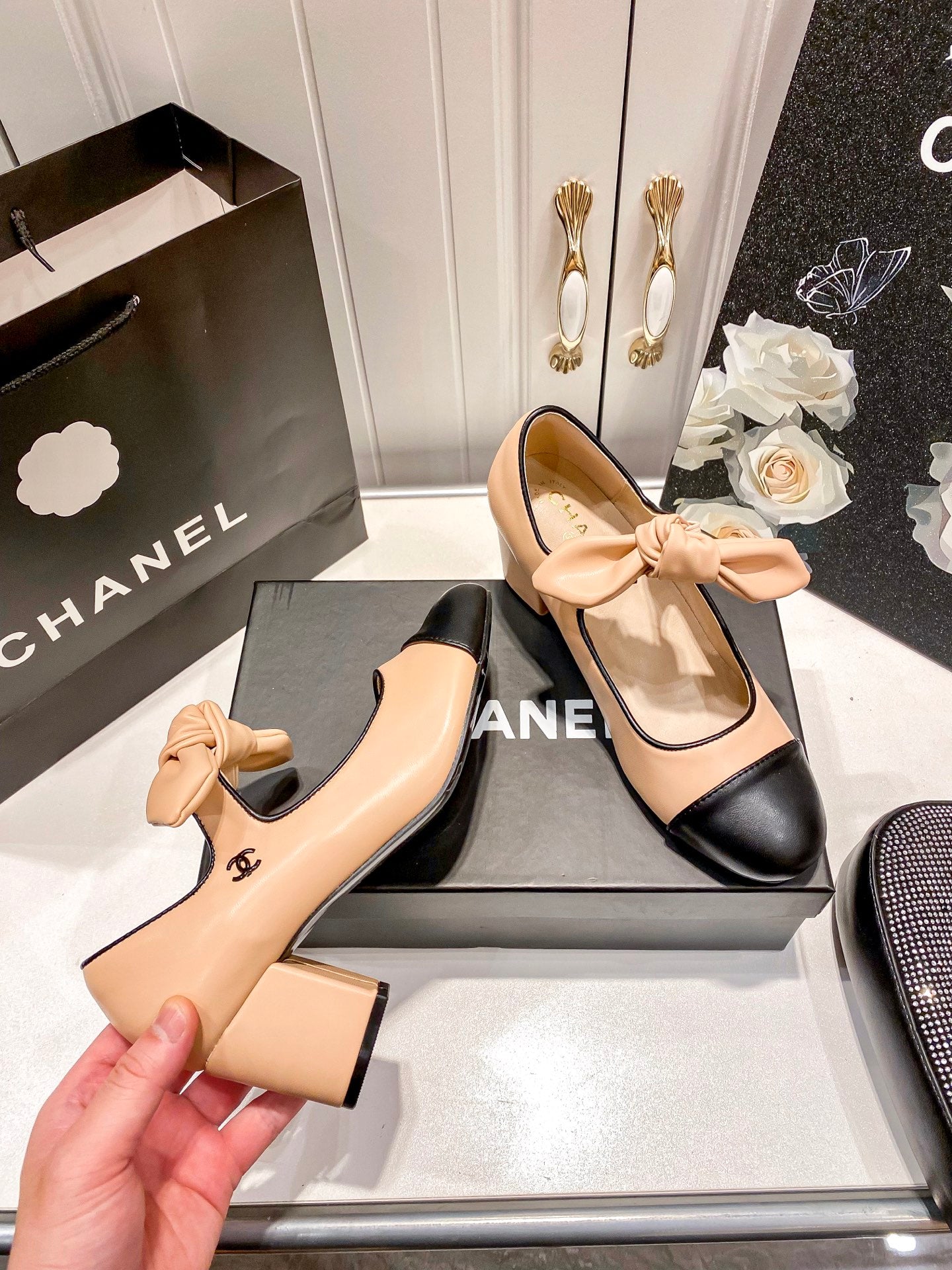 CHA* 25 new block heel shoes