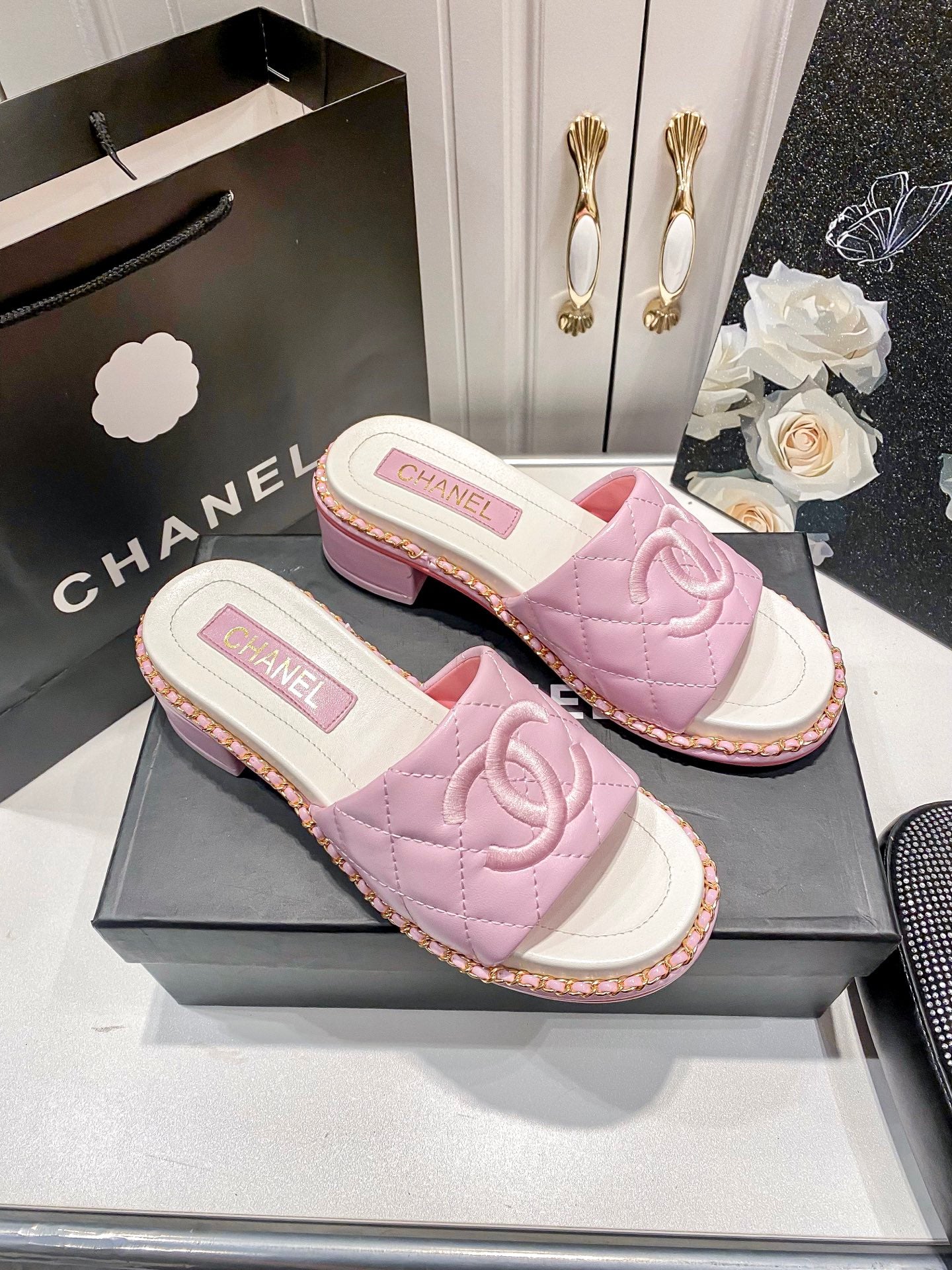 CHNA* 25 Platform High Heel Slippers