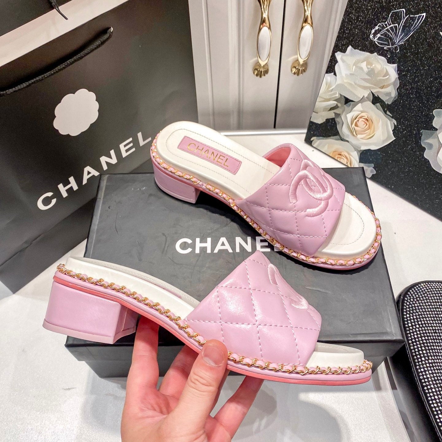 CHNA* 25 Platform High Heel Slippers