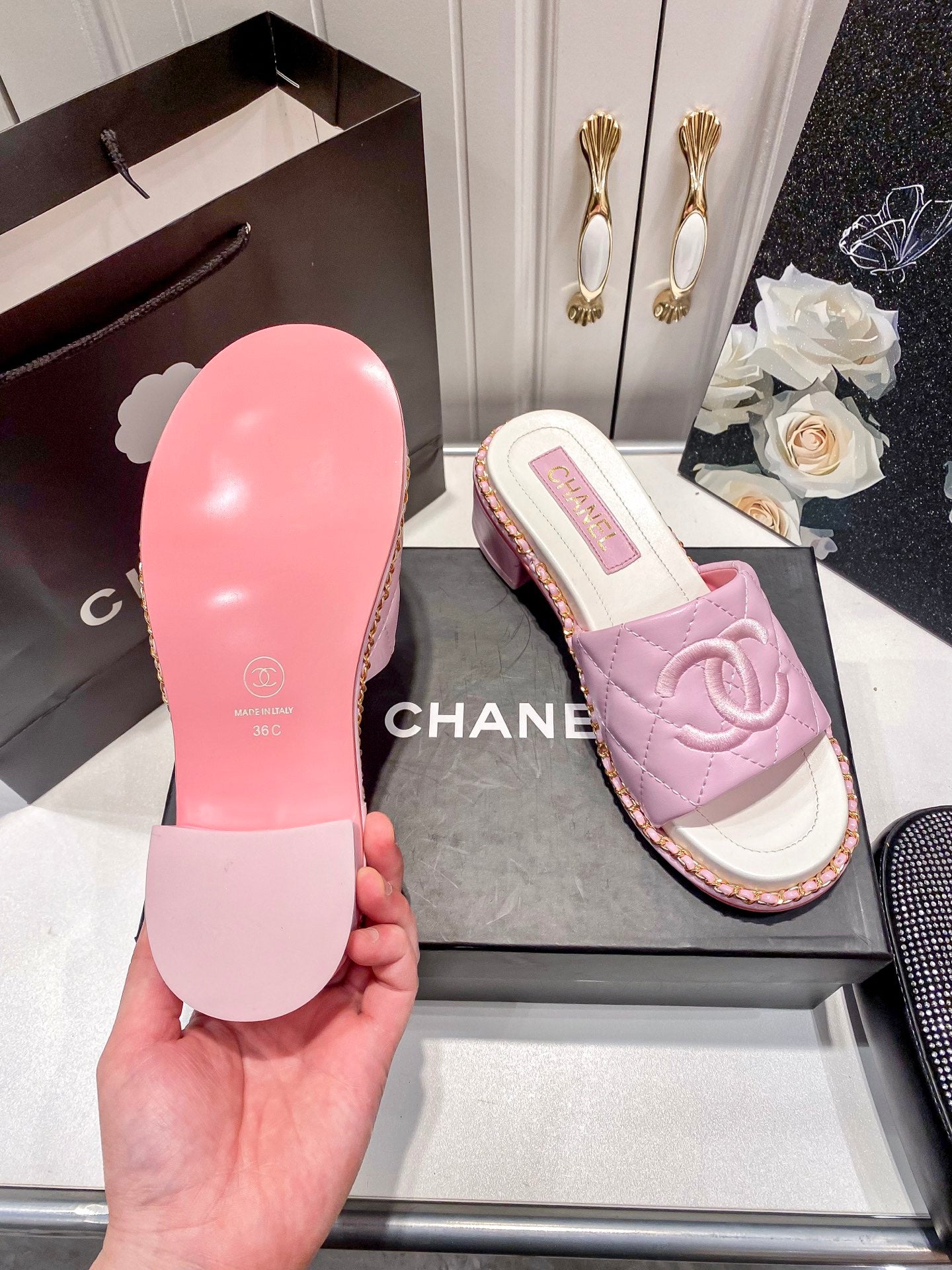 CHNA* 25 Platform High Heel Slippers