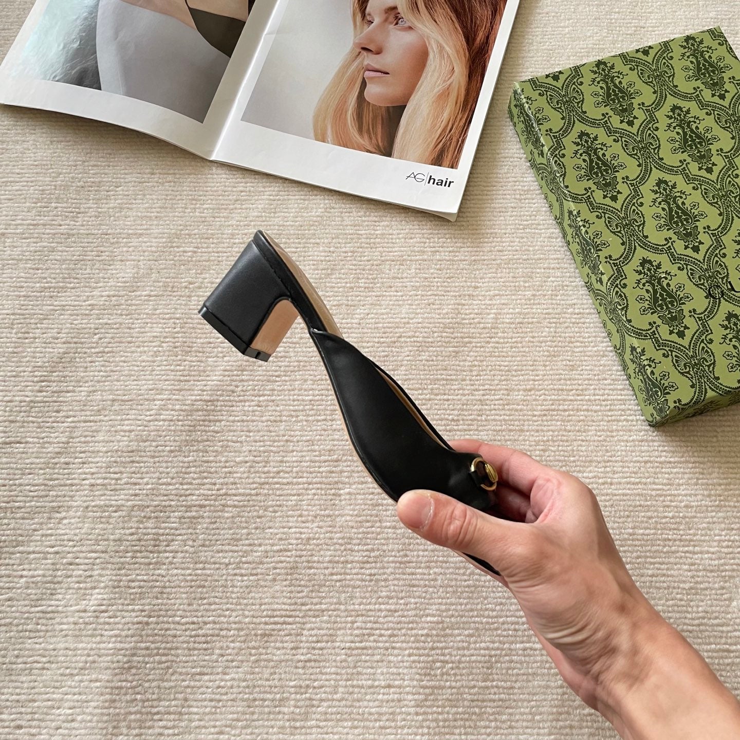 GU* 25 Double G Block Heel Sandals