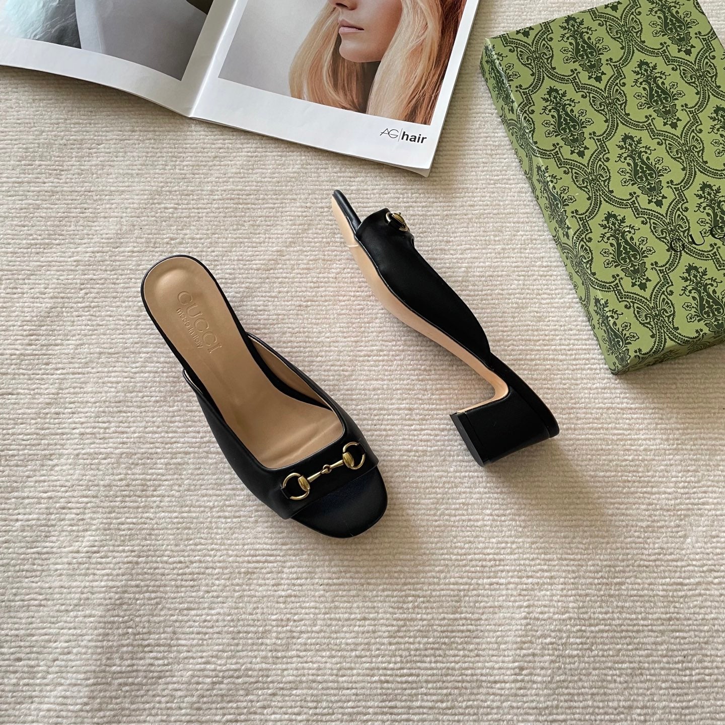 GU* 25 Double G Block Heel Sandals