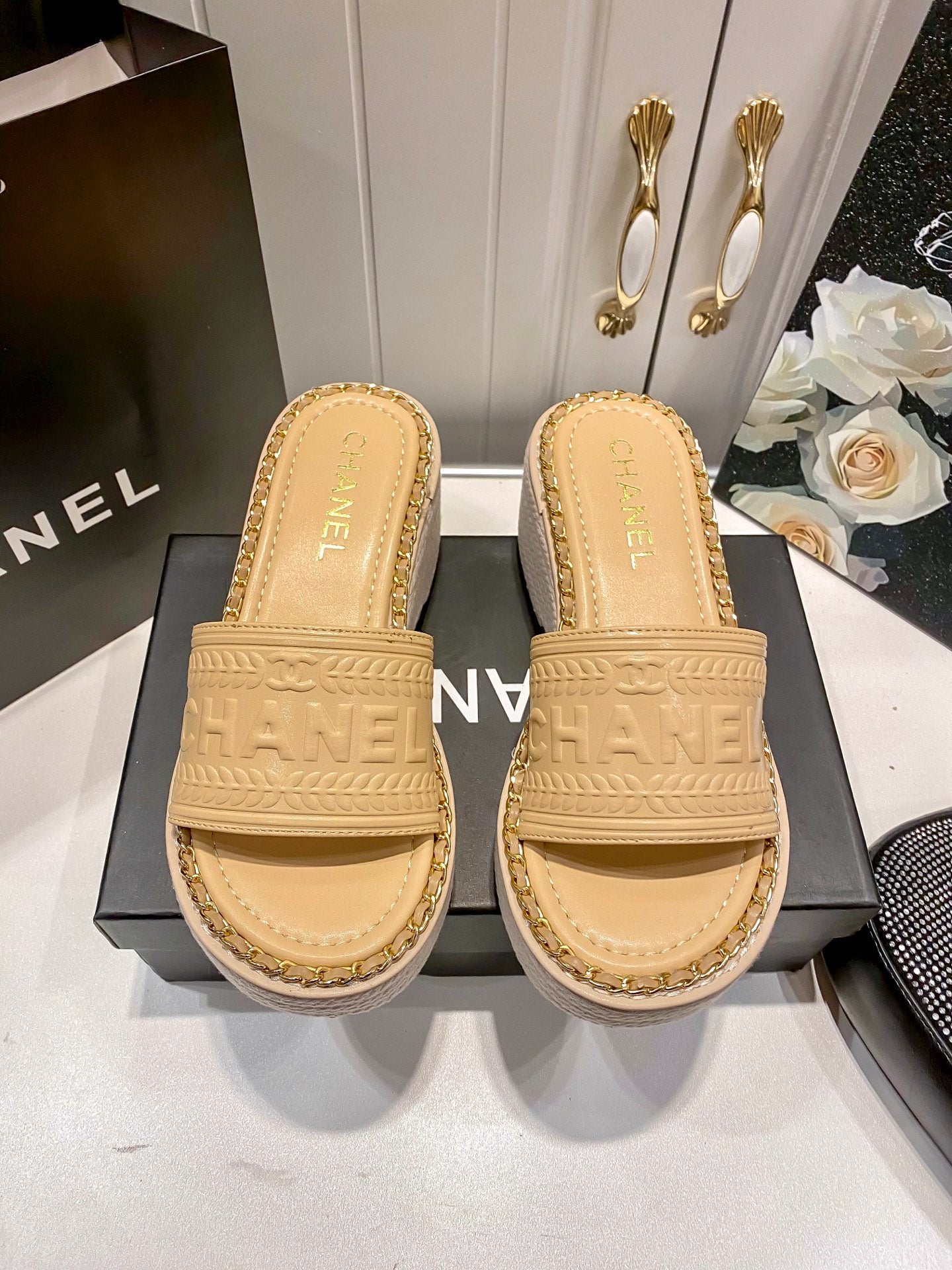 CHAN* 25 Platform Slippers