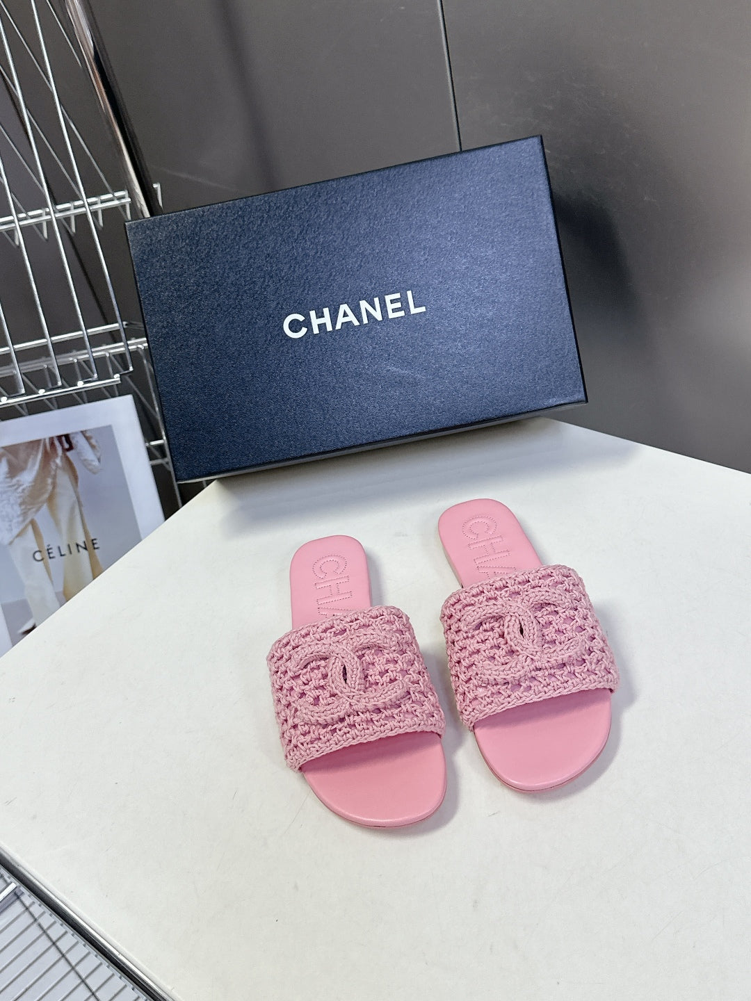 CHAN* 25SS Woven Slippers VIP