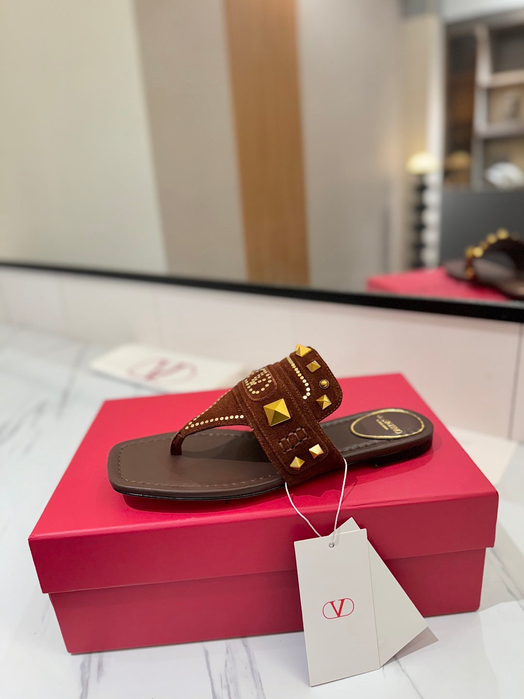 Valent* 25SS flat slippers