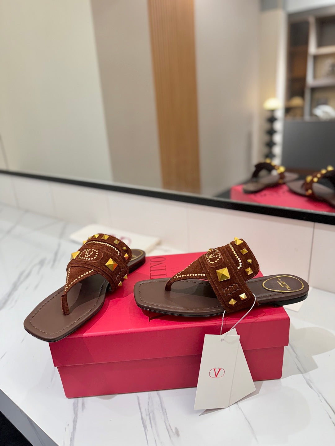 Valent* 25SS flat slippers