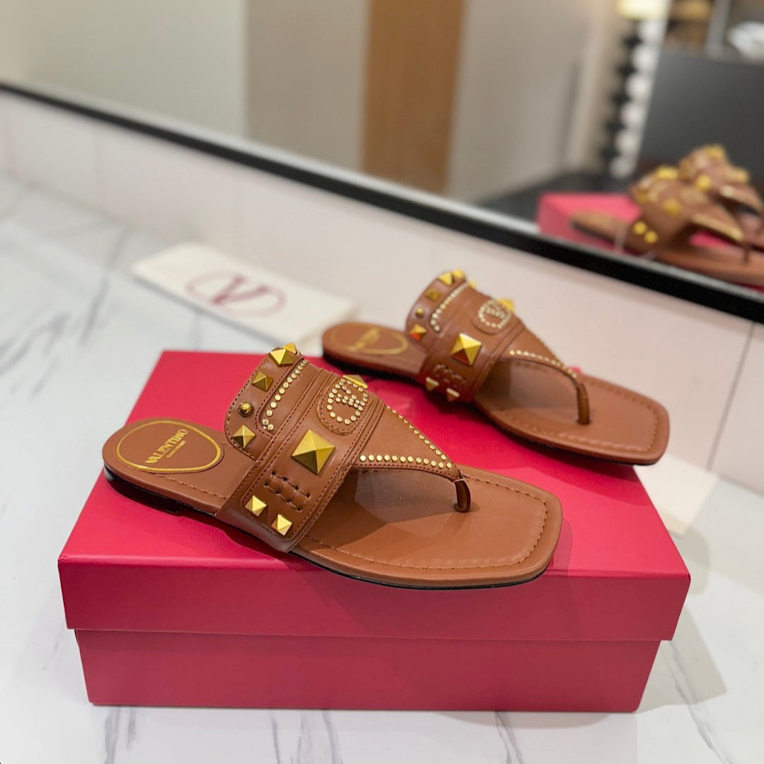 Valent* 25SS flat slippers