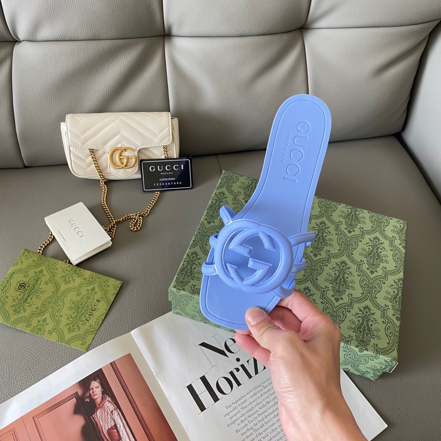 Carved beach slippers