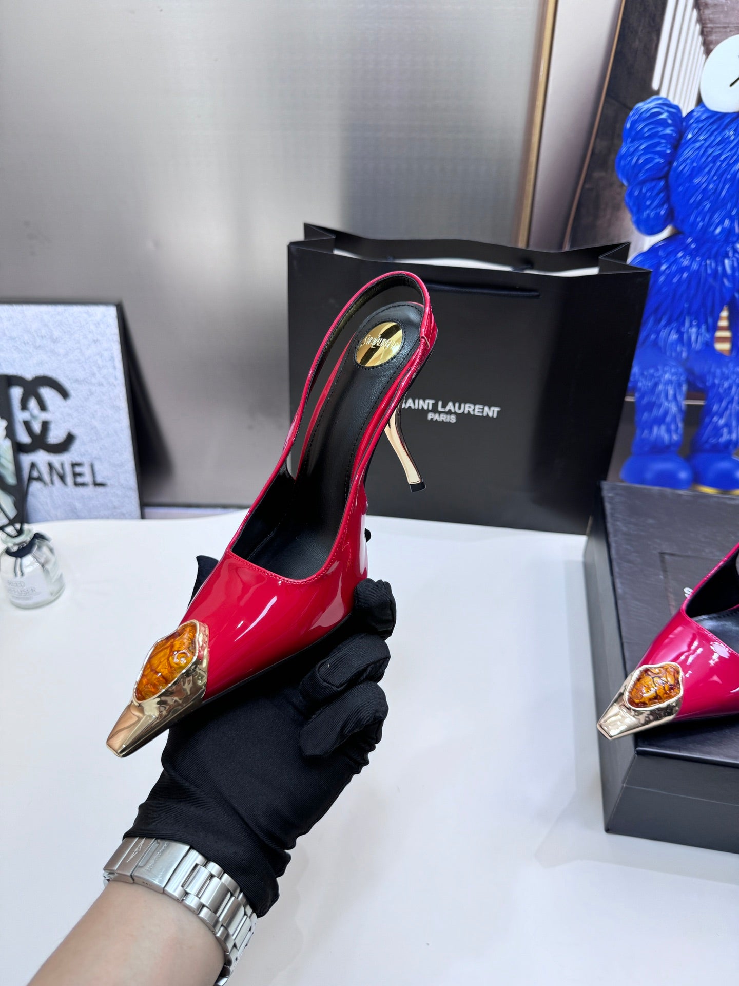 YSL* 25SS pointed high heels