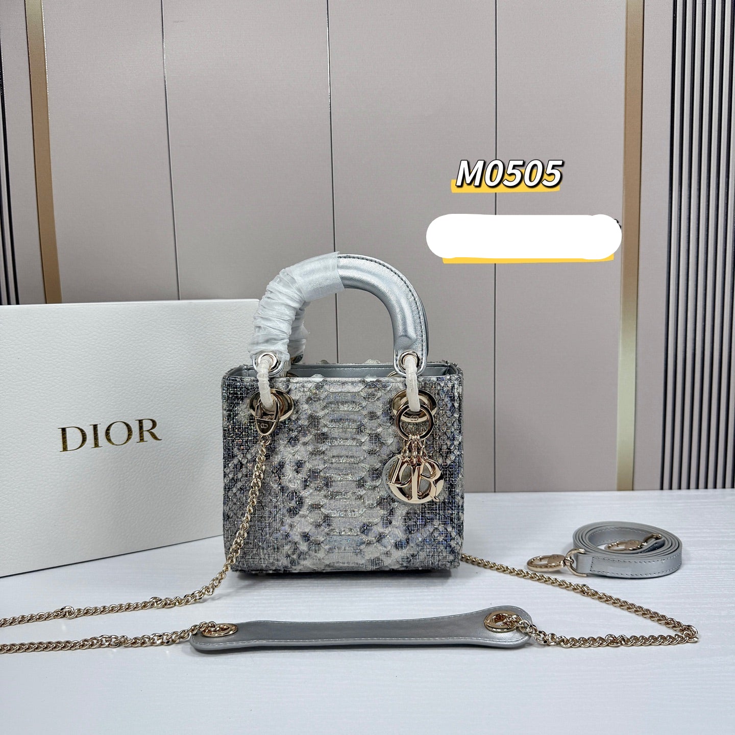 DIO* 25SS snakeskin Diana bag