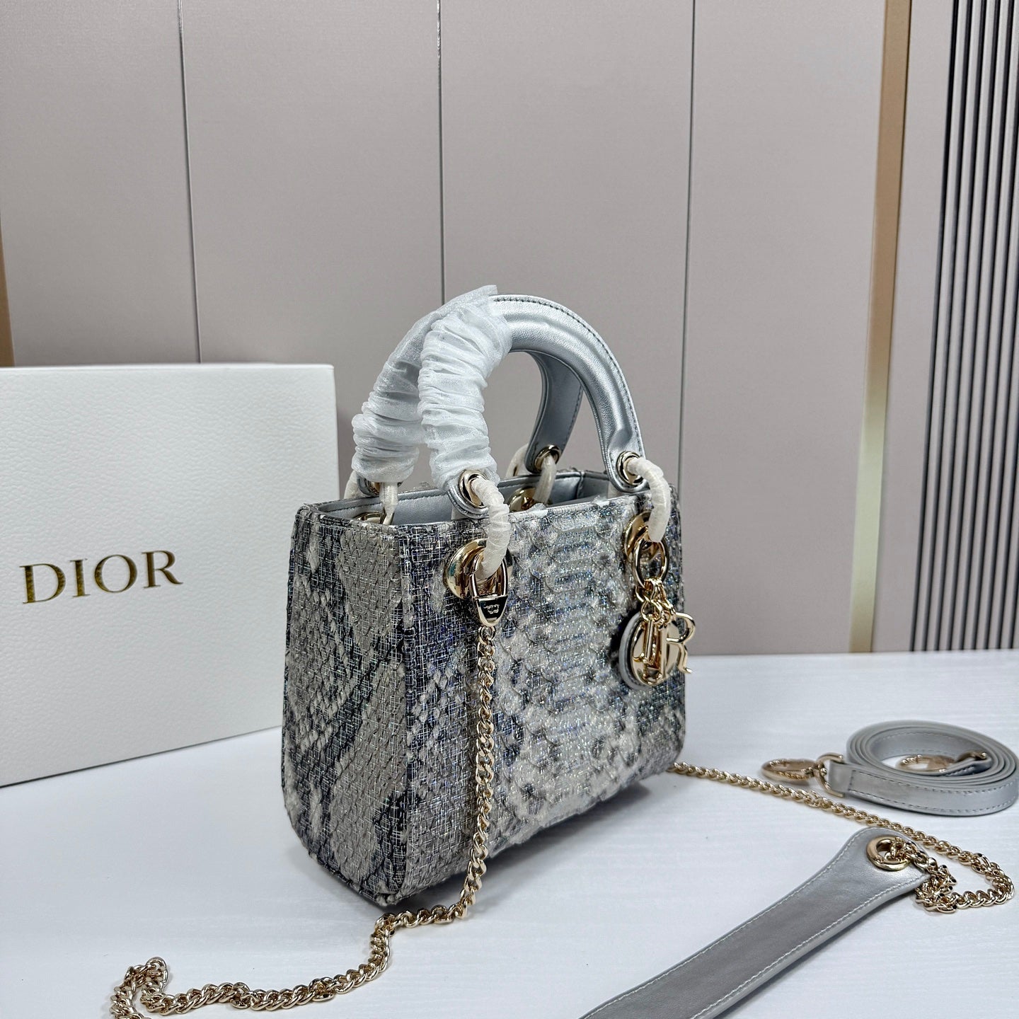 DIO* 25SS snakeskin Diana bag