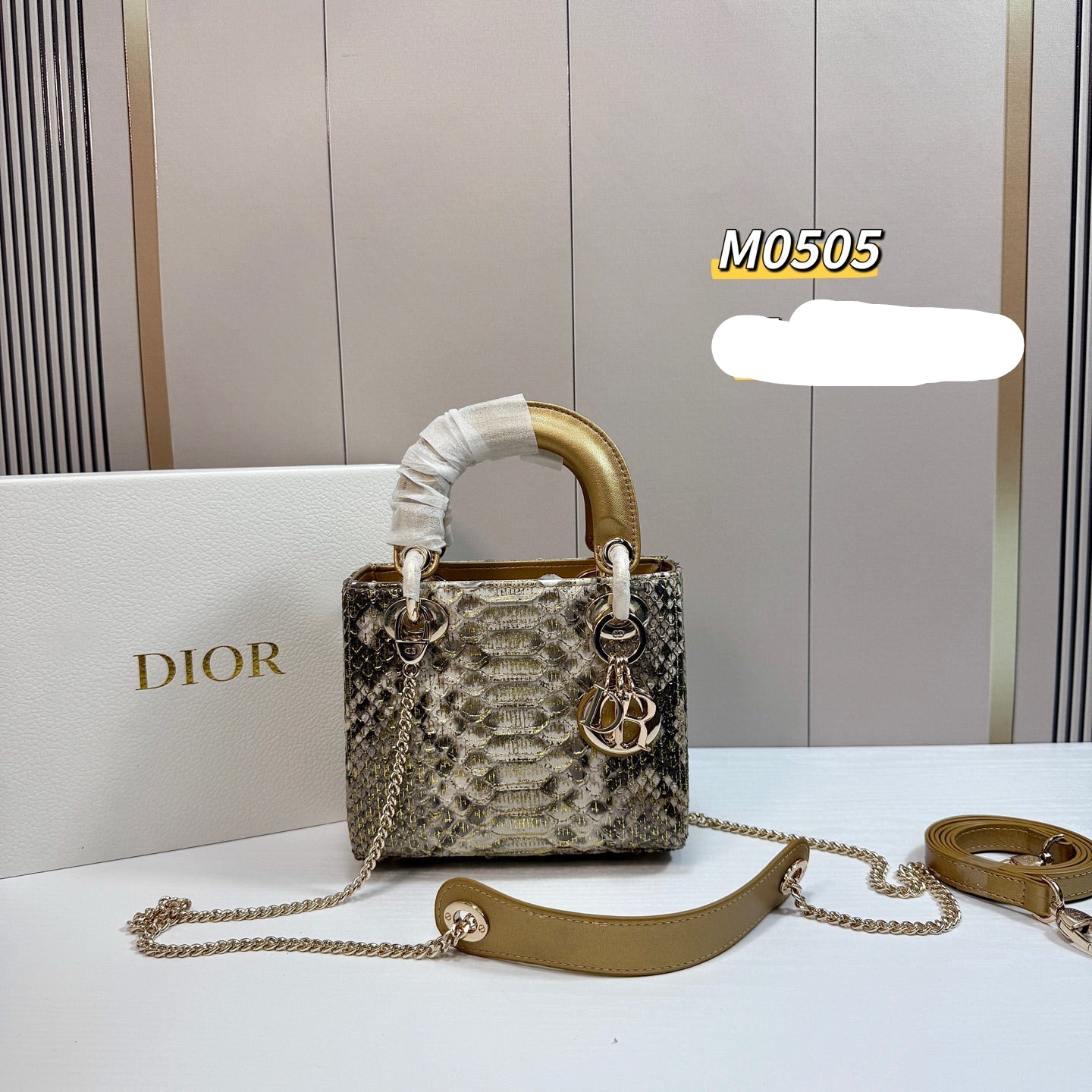DIO* 25SS snakeskin Diana bag