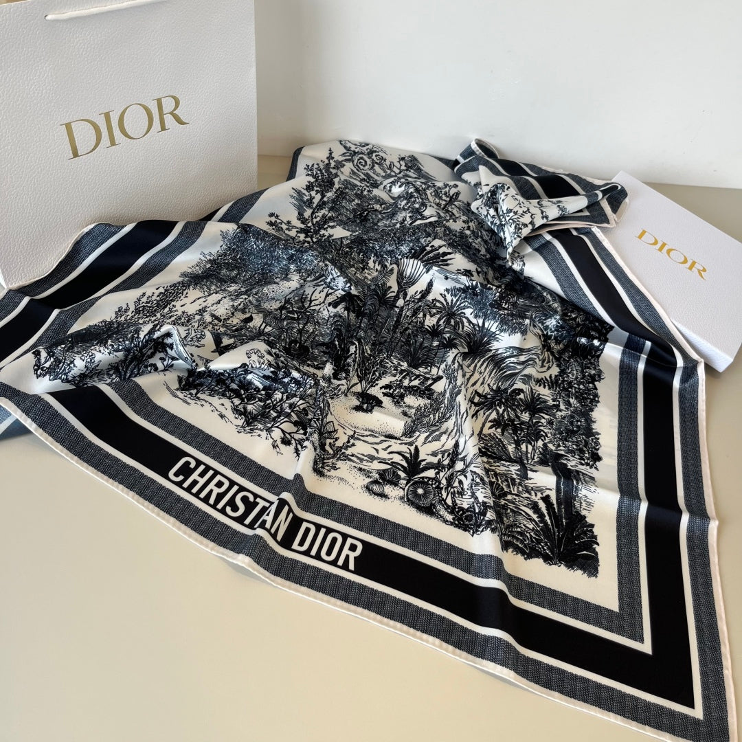 DIO* 25SS 100% silk square scarf