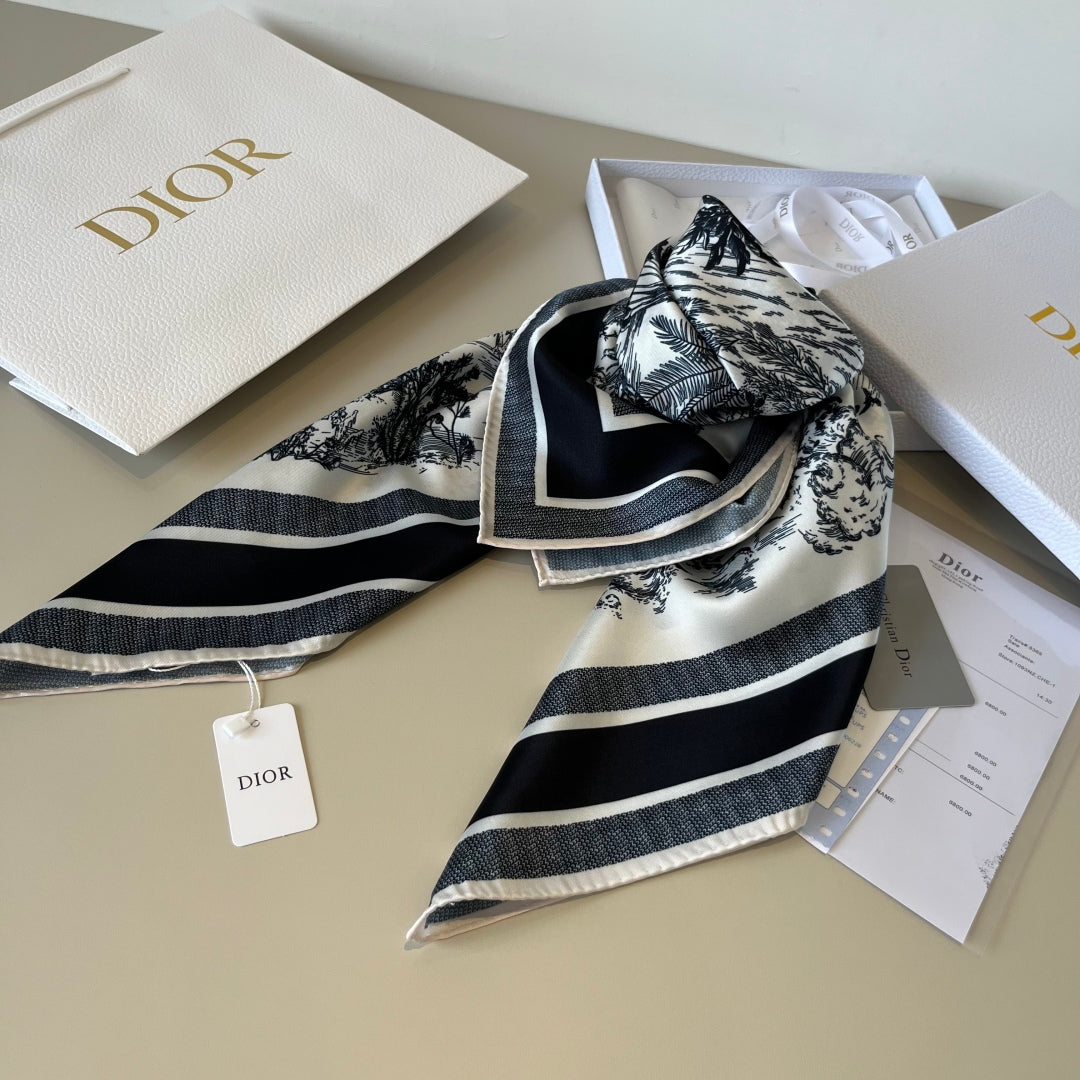 DIO* 25SS 100% silk square scarf