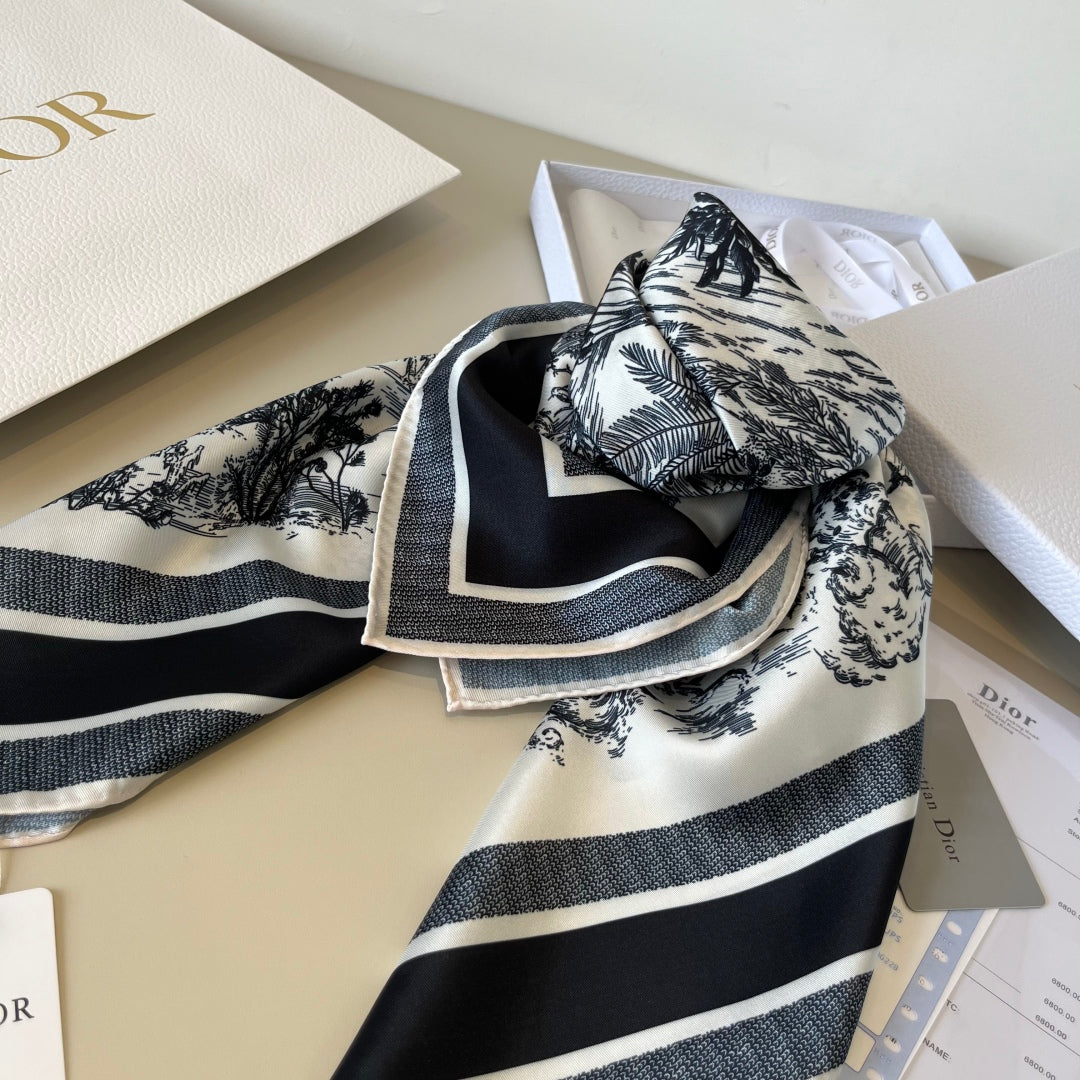 DIO* 25SS 100% silk square scarf