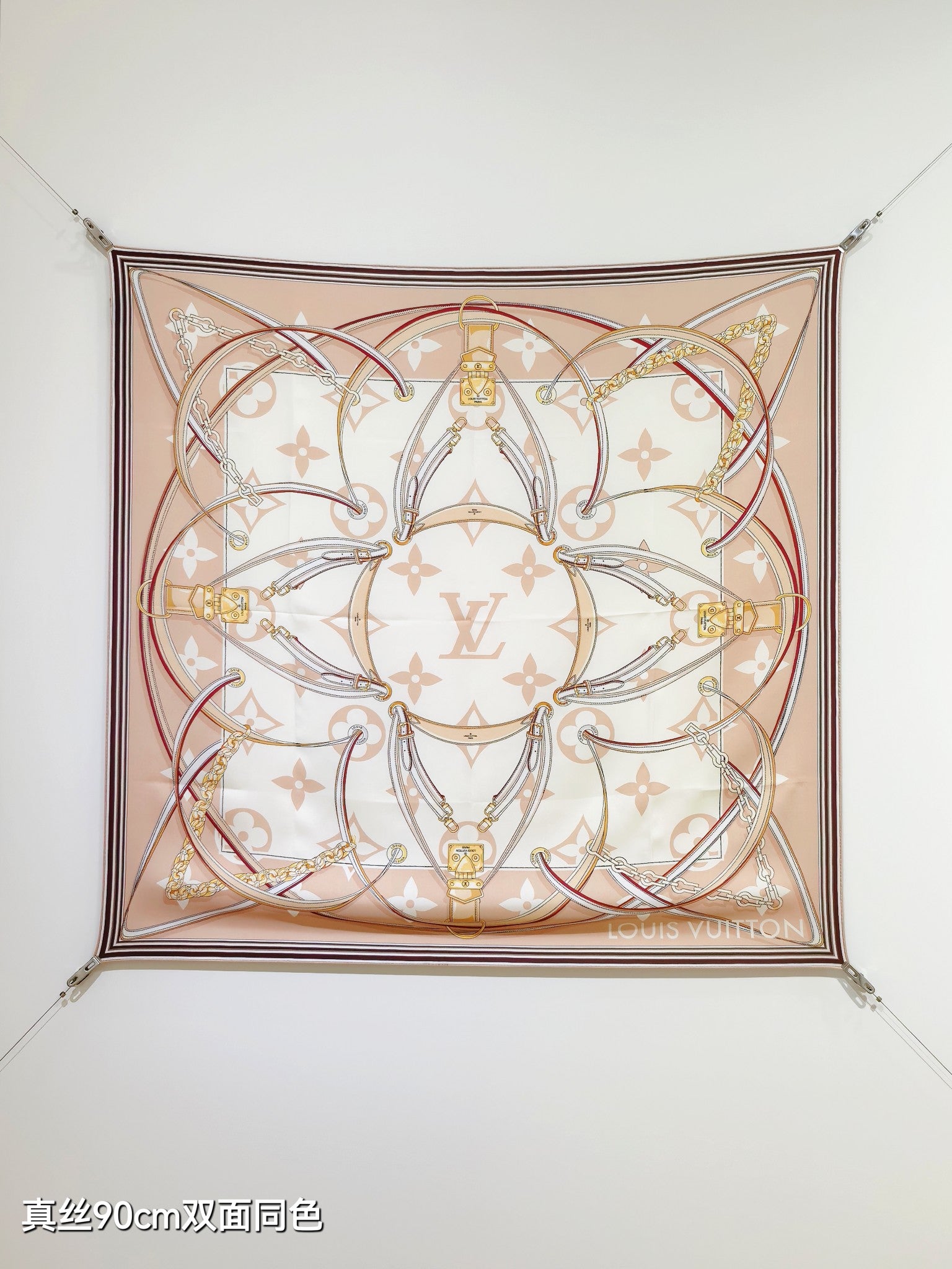 LV* 25SS 100% silk square scarf