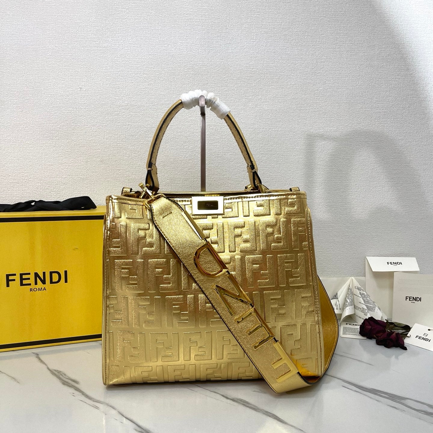 FEN* 25SS Embossed Beach Bag