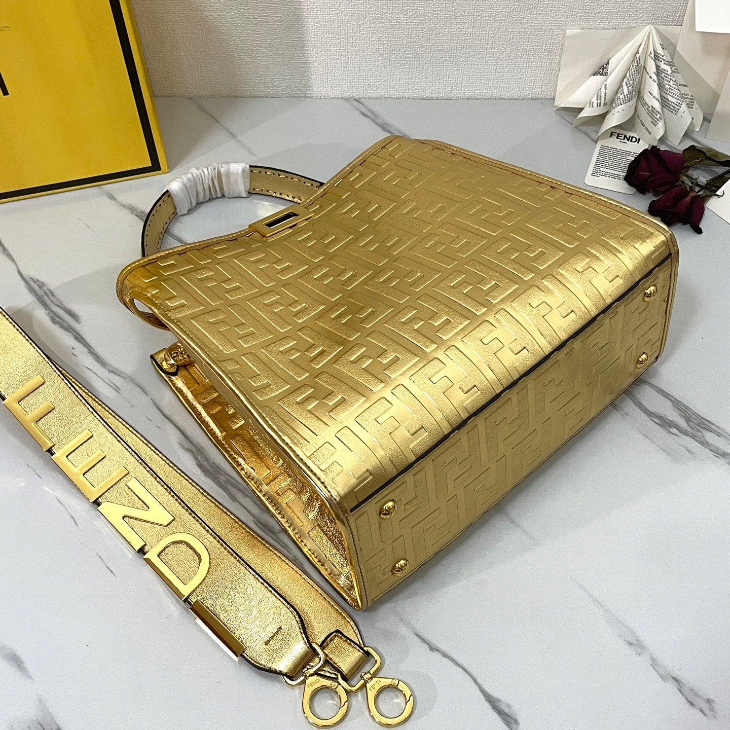 FEN* 25SS Embossed Beach Bag