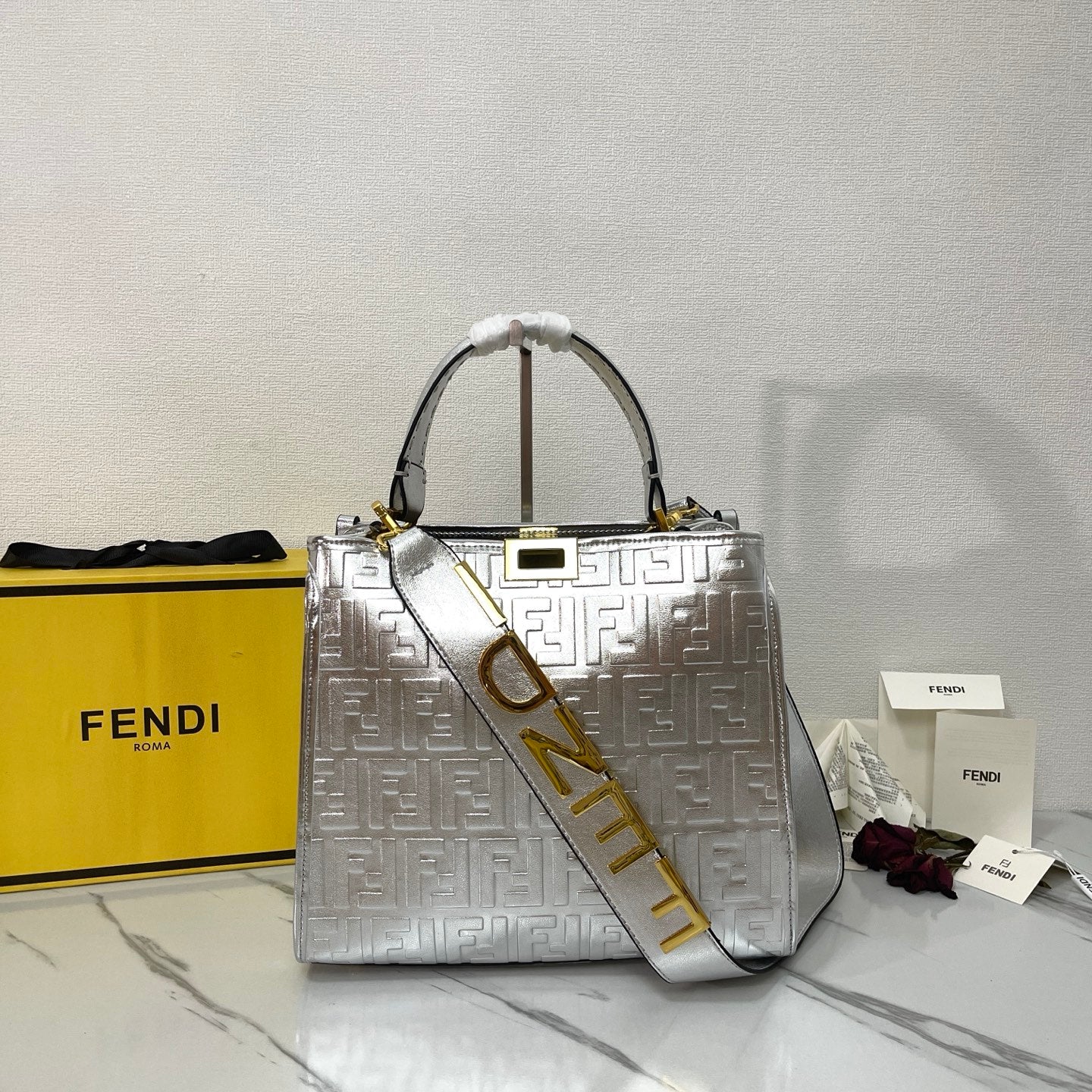 FEN* 25SS Embossed Beach Bag