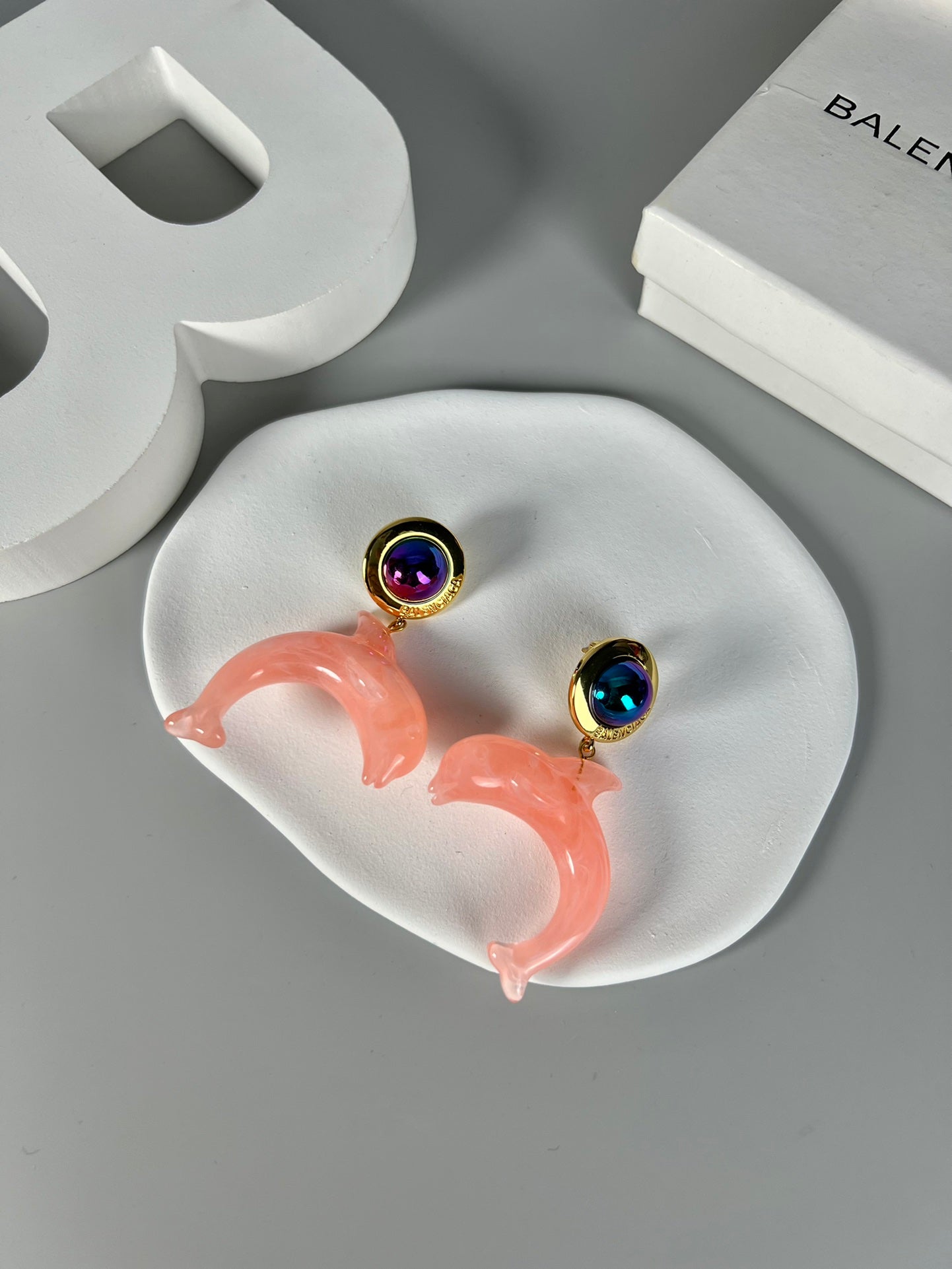 BaBalenciaga*25SS Dolphin Earrings