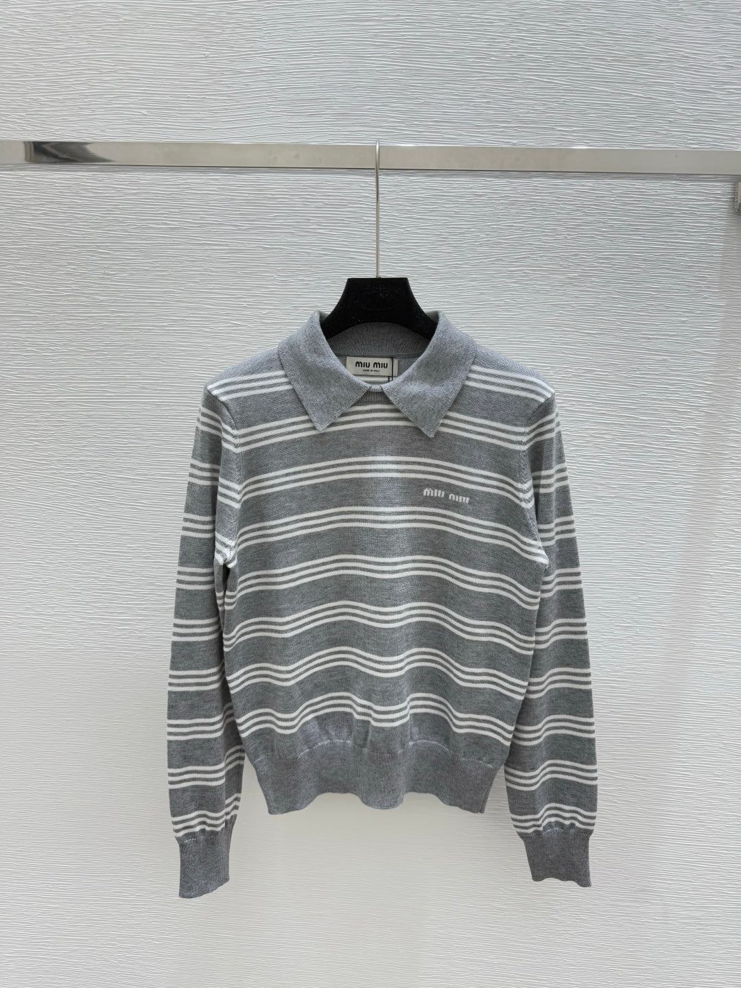 MIU*25SS contrast color knitted cardigan