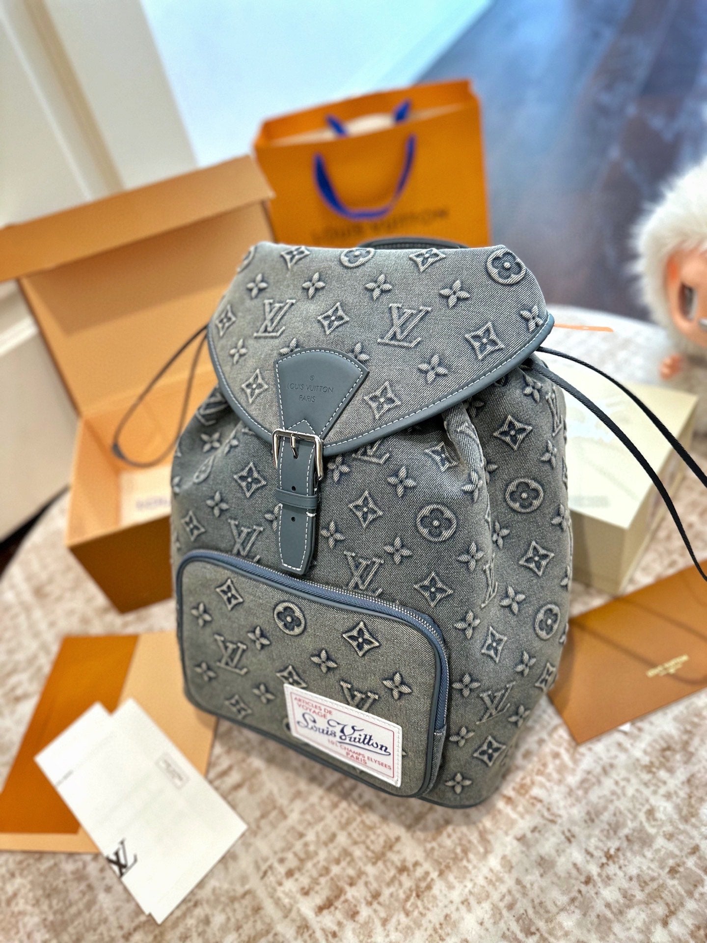 LOU* 25SS denim backpack