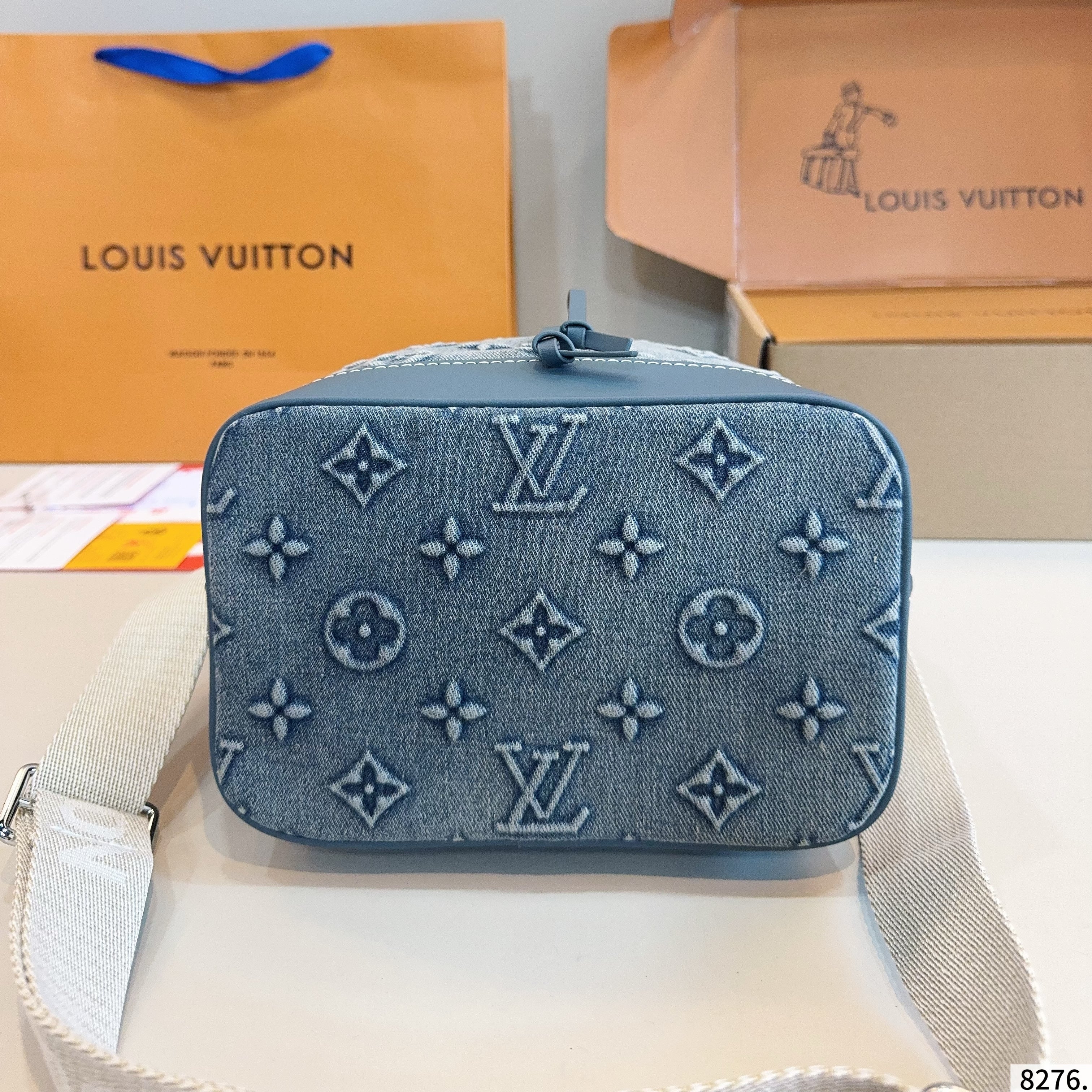 LOU* 25SS denim French bucket bag