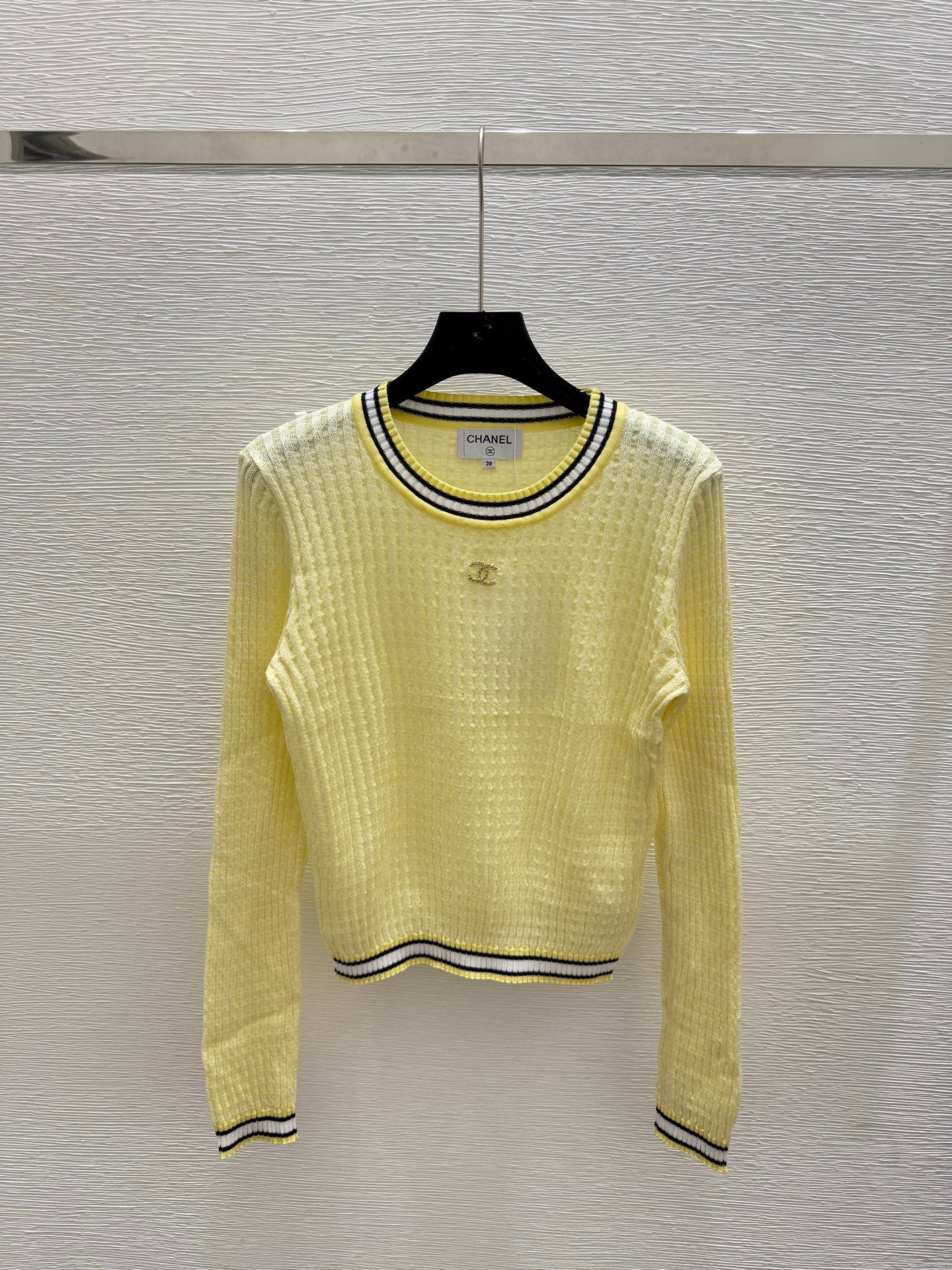 CHAN * 25SS round neck knitted long sleeves