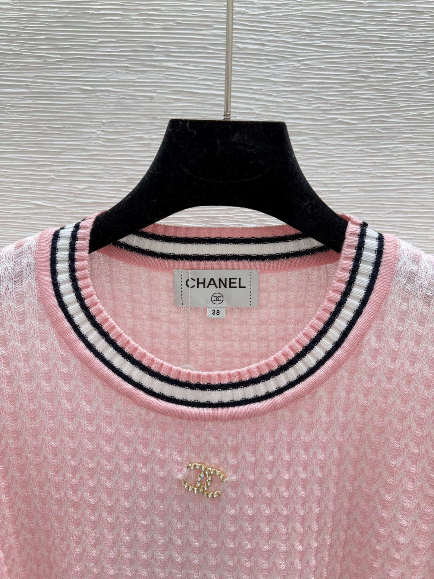 CHAN * 25SS round neck knitted long sleeves