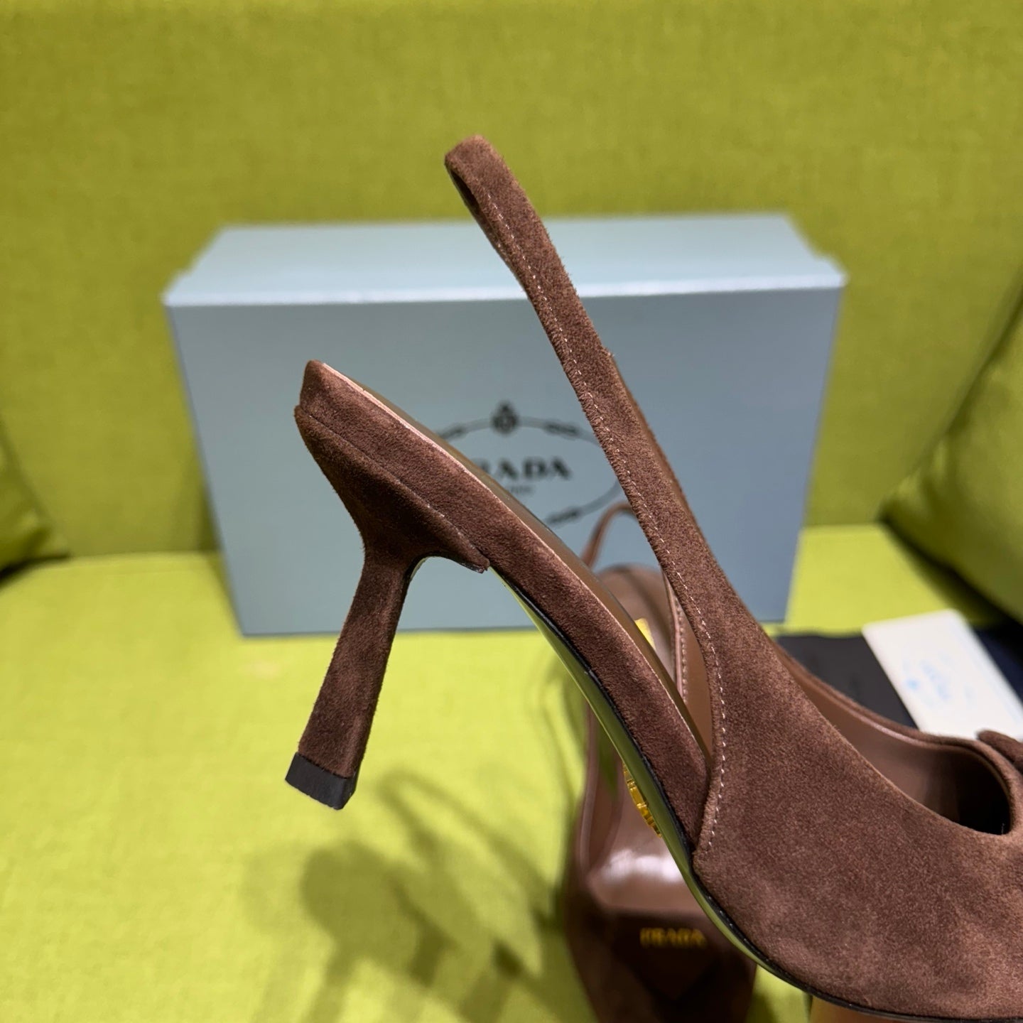 PRA* Saffiano Suede Slingback Pumps